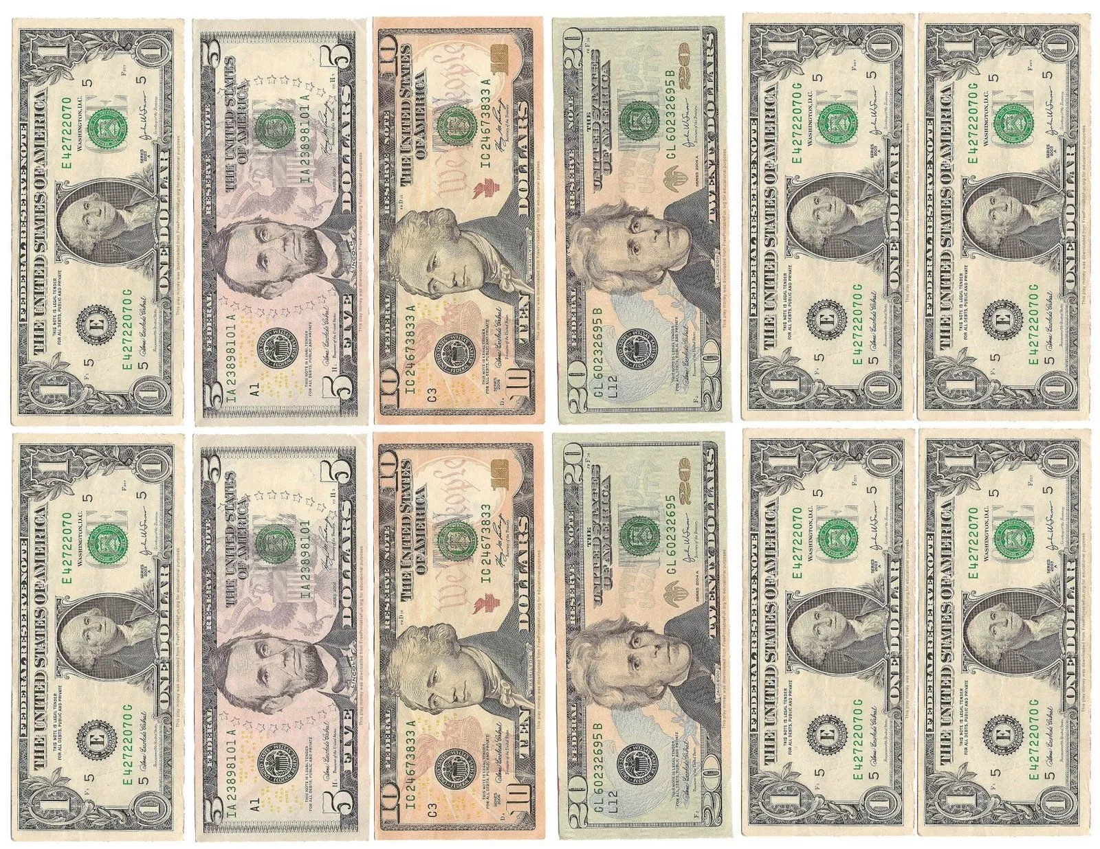 Free Printable Fake Money Template
