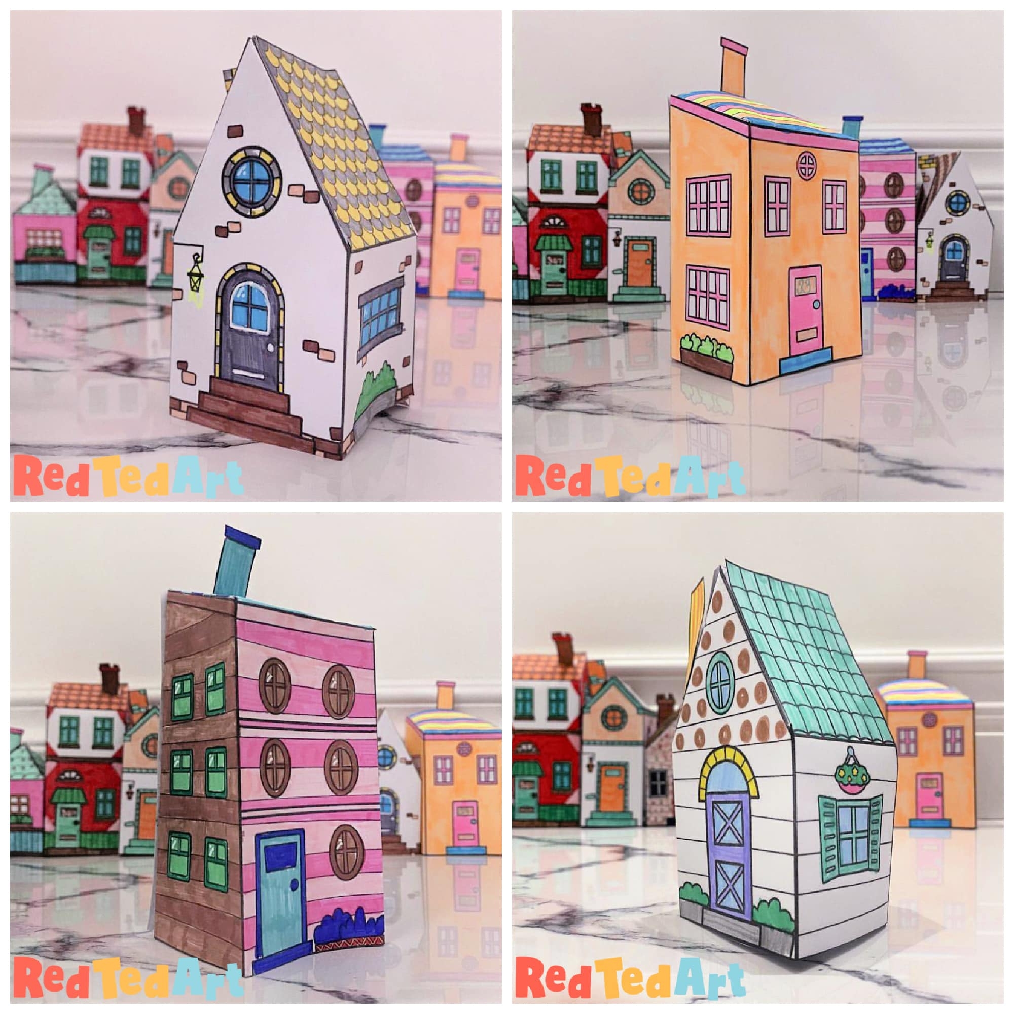 Downloadable Paper House Template Printable