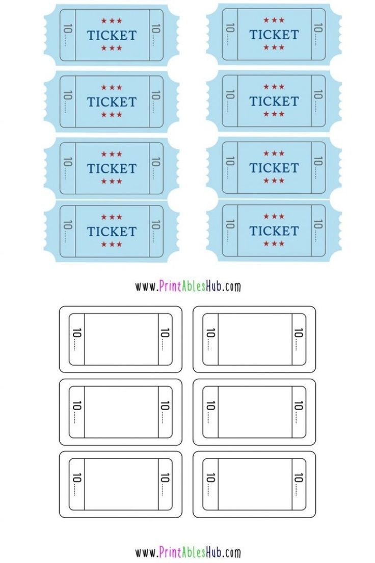 Free Printable Template Printable Numbered Raffle Tickets Pdf