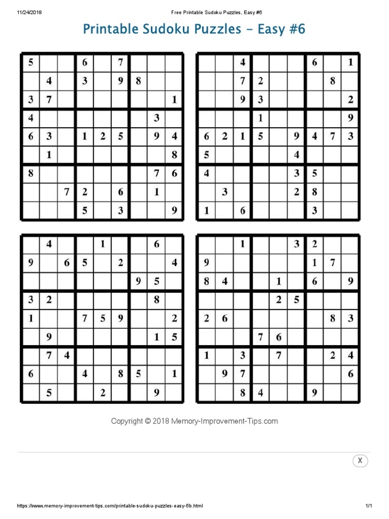 Sudoku Puzzles Printable Krazydad