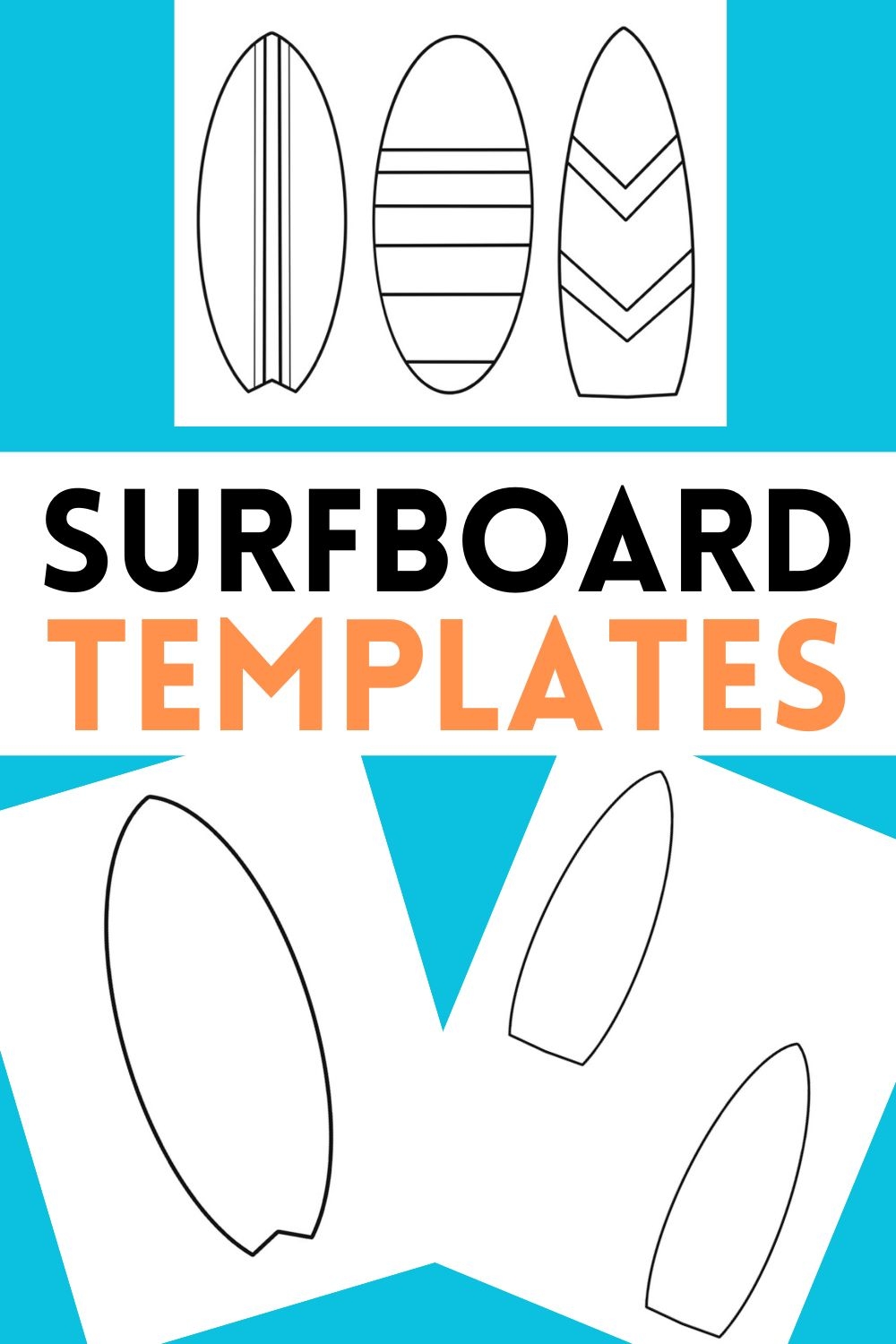 Free Printable Surfboard Templates For Crafts Worksheets Library
