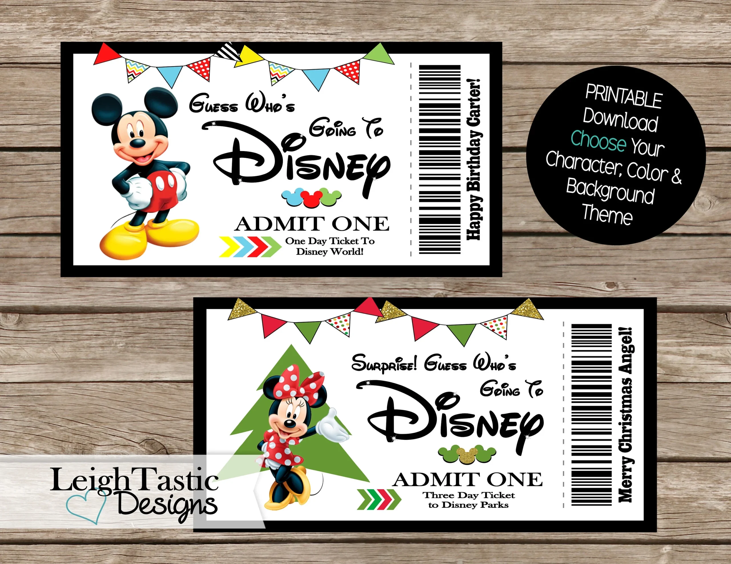 Free Printable Disney World Ticket Template