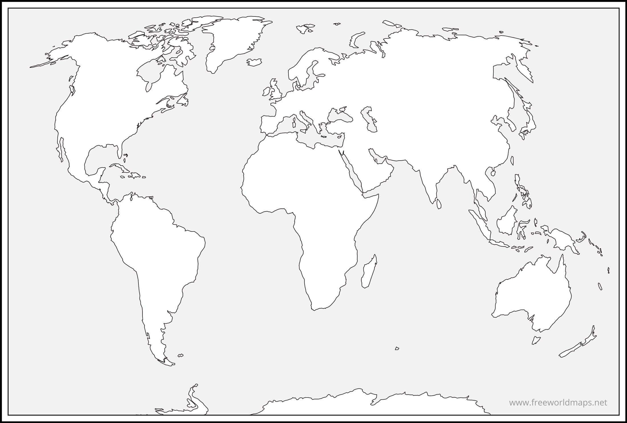 Continents Templates Free Printables
