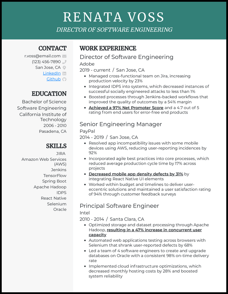 Free Printable Resume Template