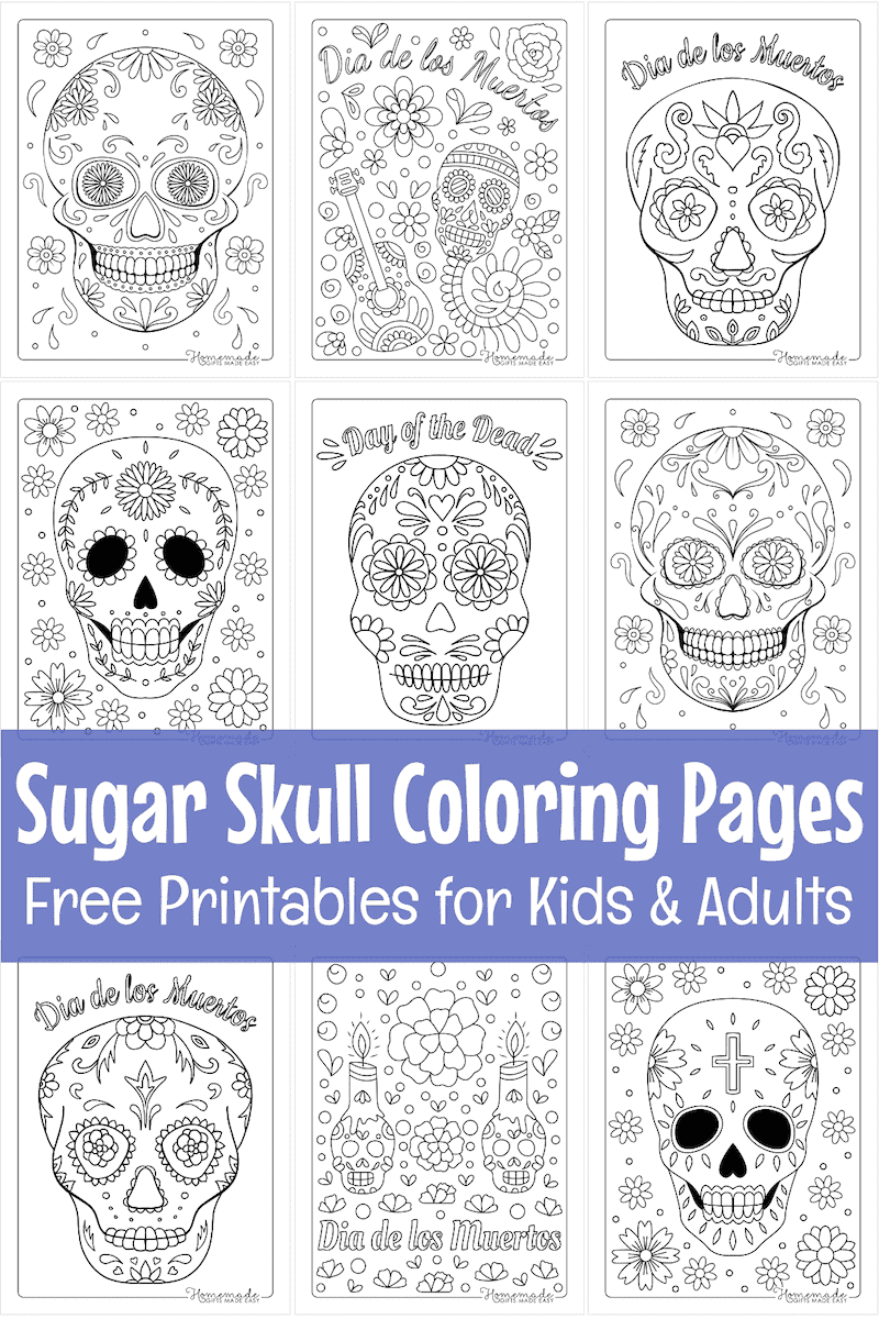 Printable Sugar Skull Template