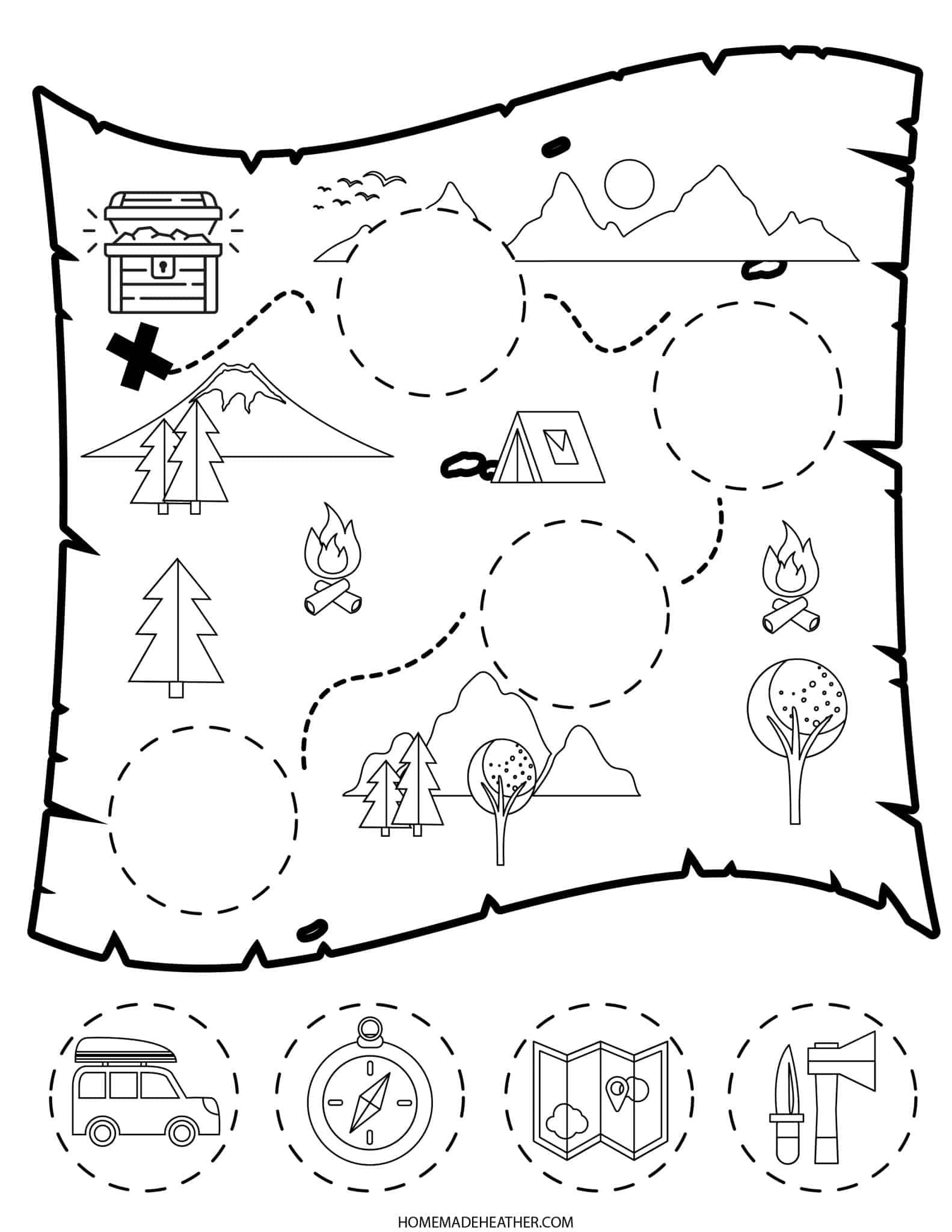 Printable Treasure Map Template