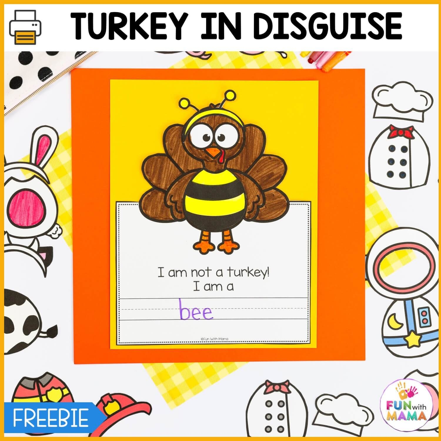 Template Free Printable Turkey In Disguise Printable Outfits
