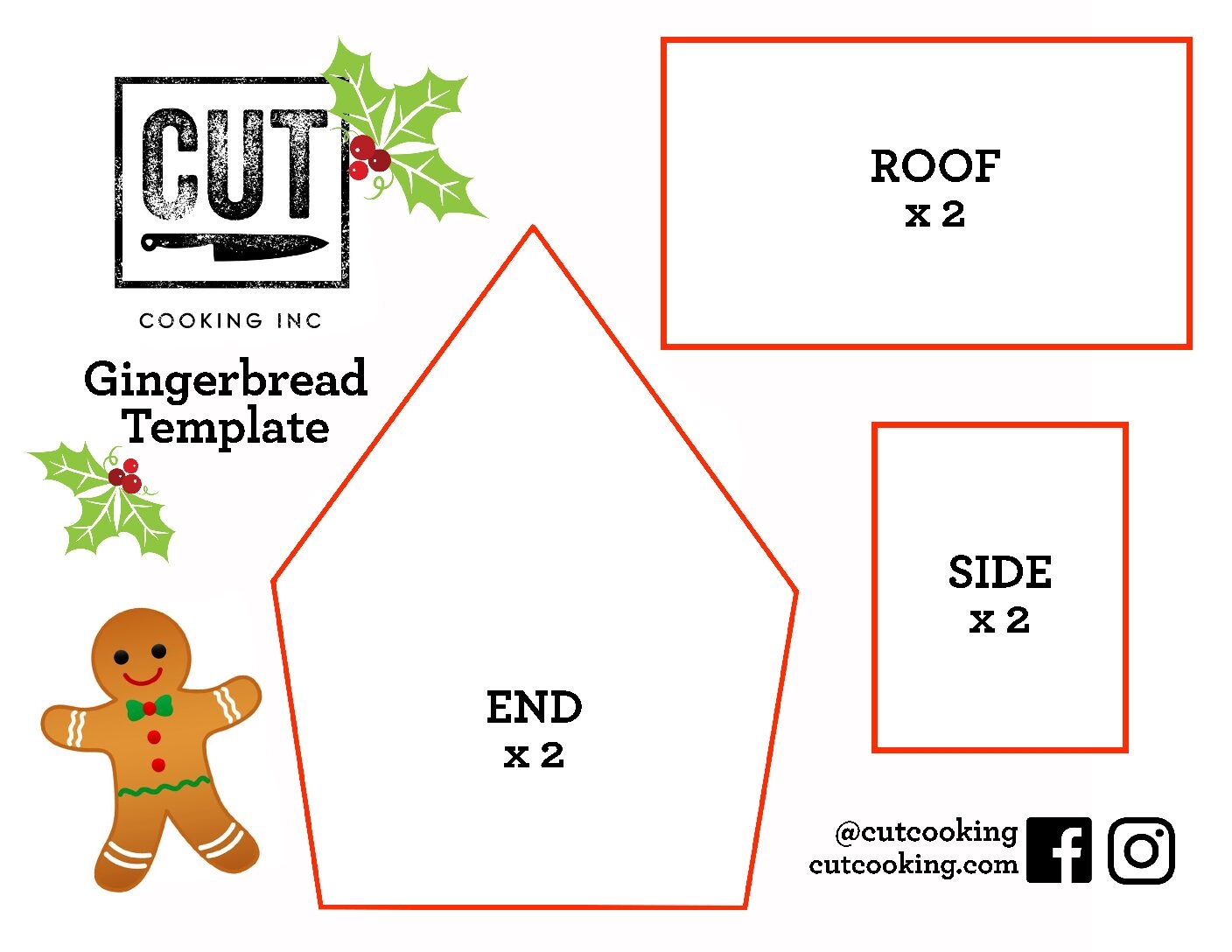 Gingerbread House Templates Printable