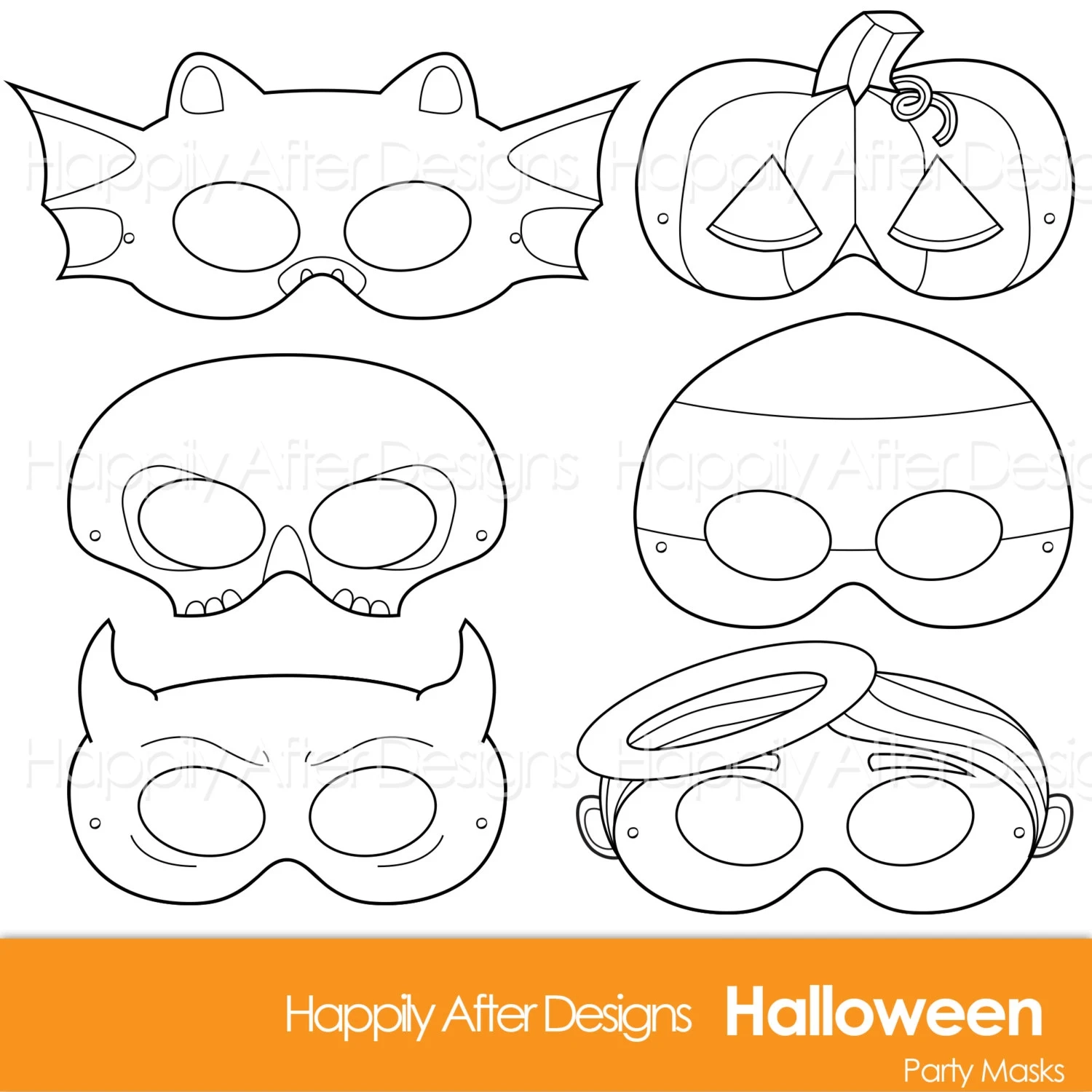 Halloween Printable Coloring Masks Halloween Costume Halloween 