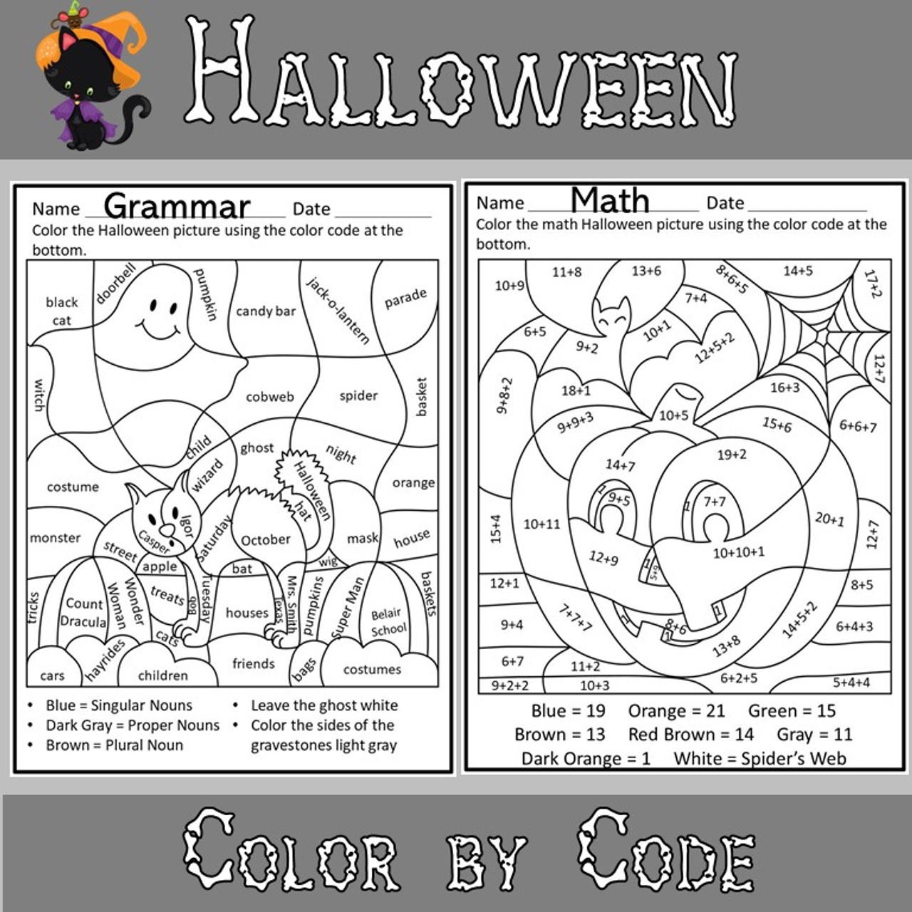 Free Printable Halloween Worksheets 3rd Grade
