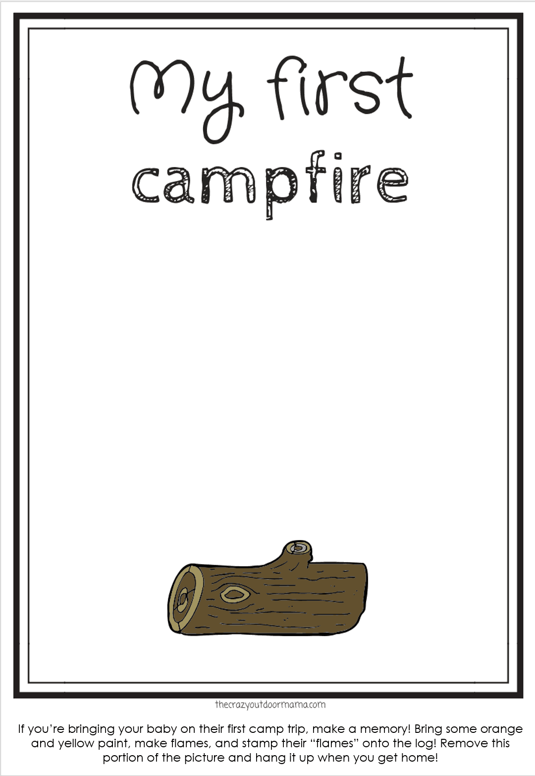 Hand Print Campfire Craft A Camping Keepsake The Crazy 