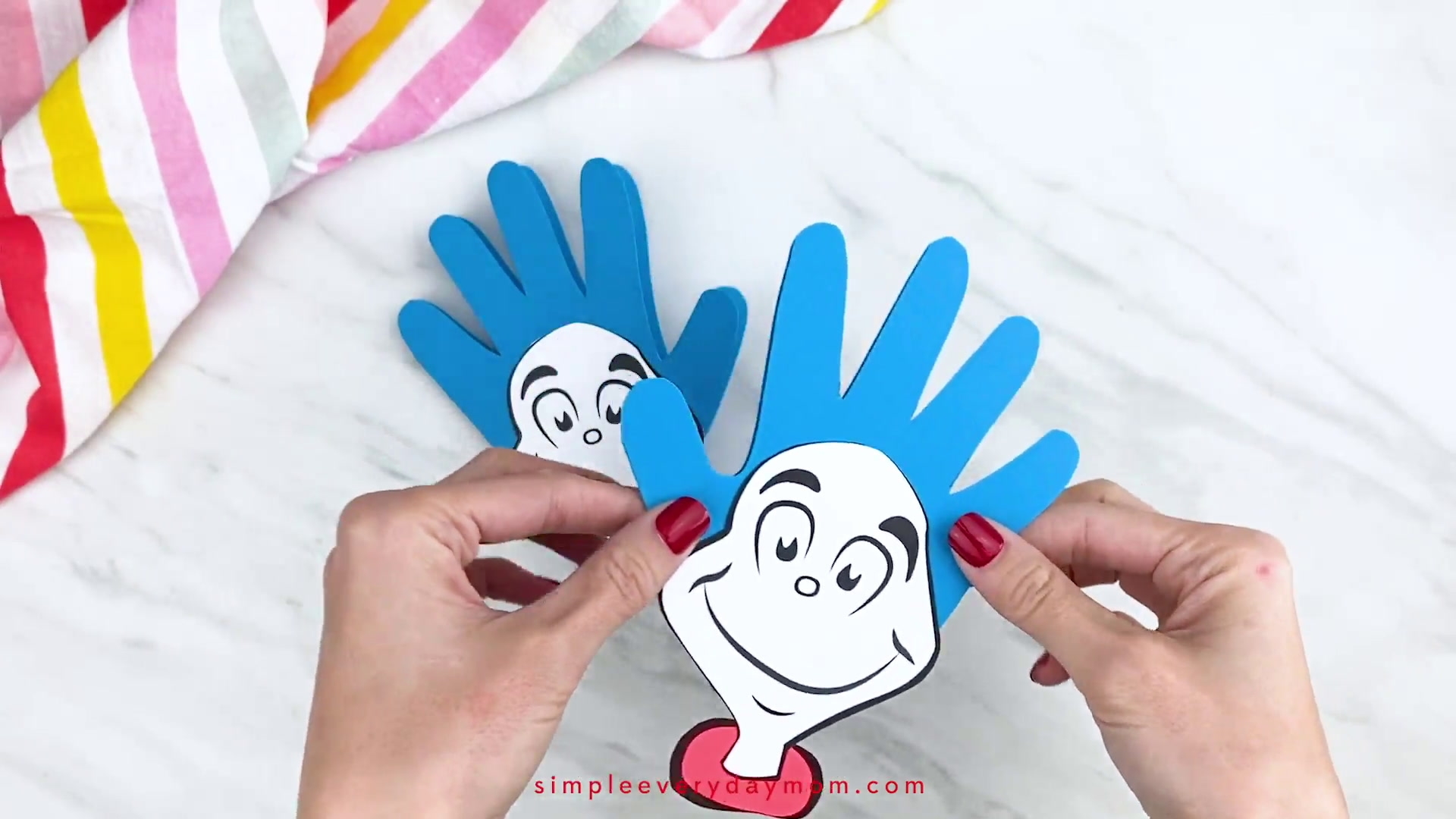 Handprint Thing 1 Printable Craft