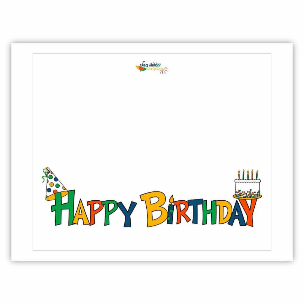 Birthday Card Printable Template