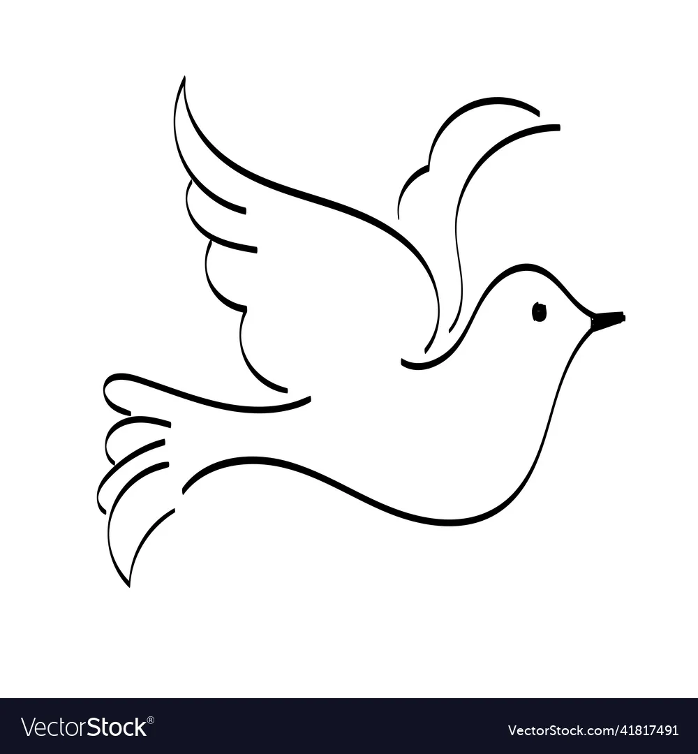 Holy Spirit Line Art Design For Print Royalty Free Vector
