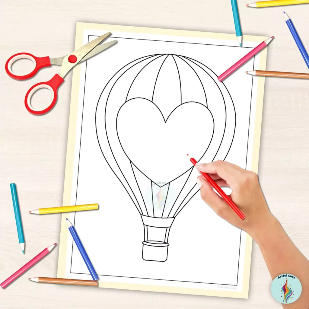 Printable Hot Air Balloon Template
