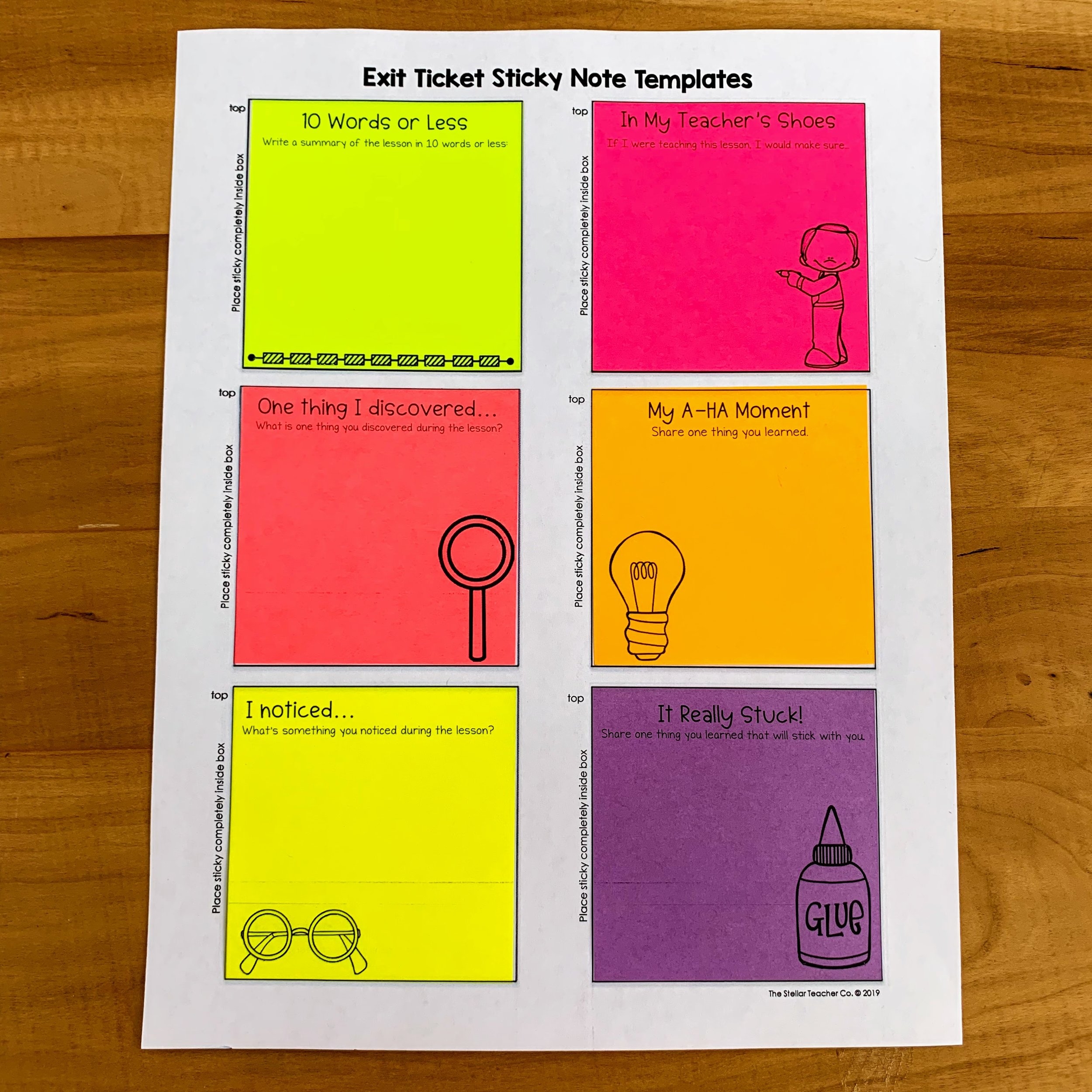 How To Print On Sticky Notes Stellar Teaching Co 