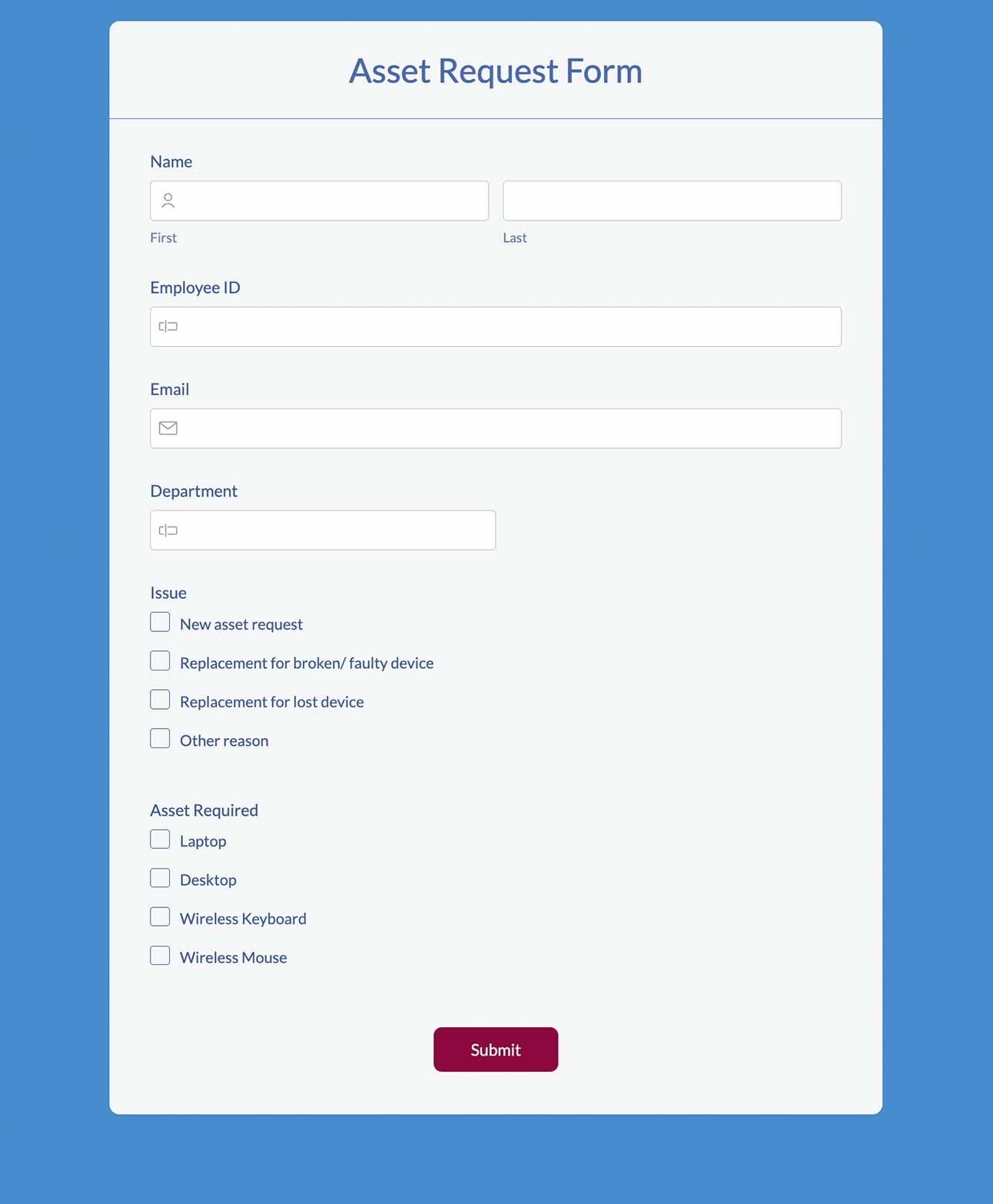 HTML Form Templates Free Online Form Templates