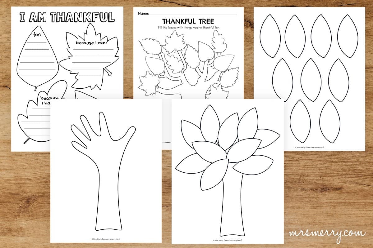 I Am Thankful Worksheet amp Gratitude Tree Printables Mrs Merry