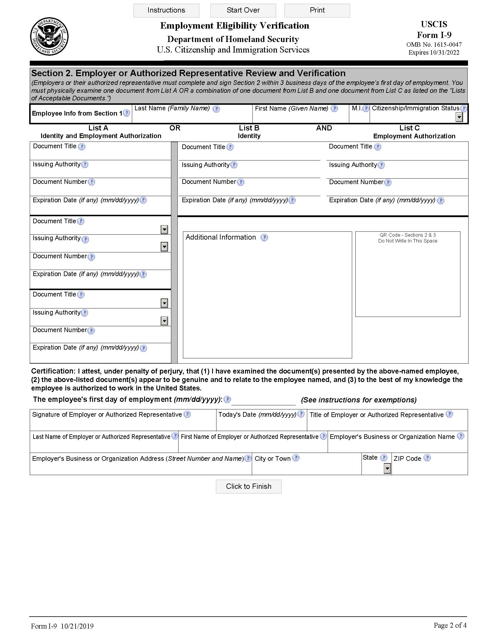 I9 Form 2023 Printable Fillable PDF 2023 I 9 Form