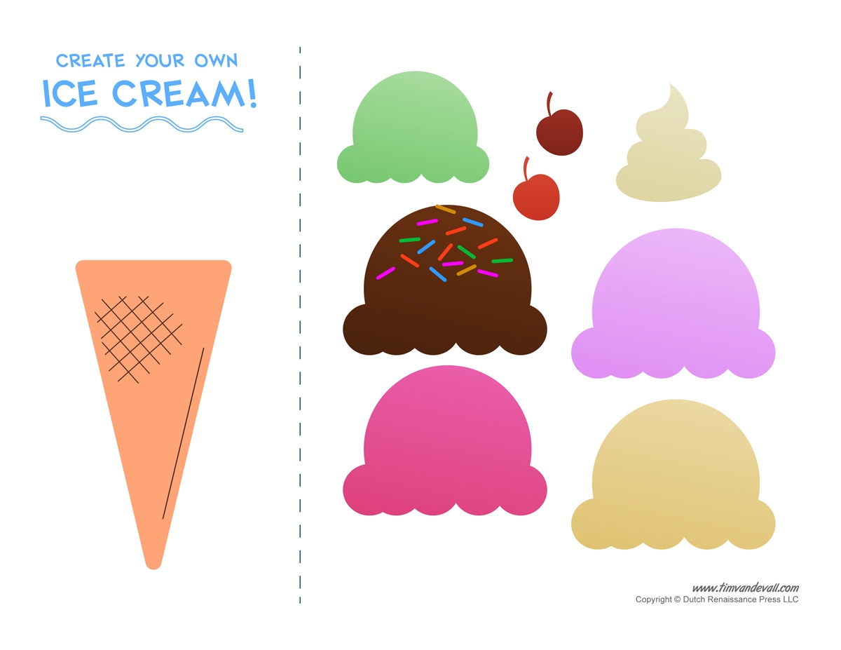 Ice Cream Scoop Template Printable