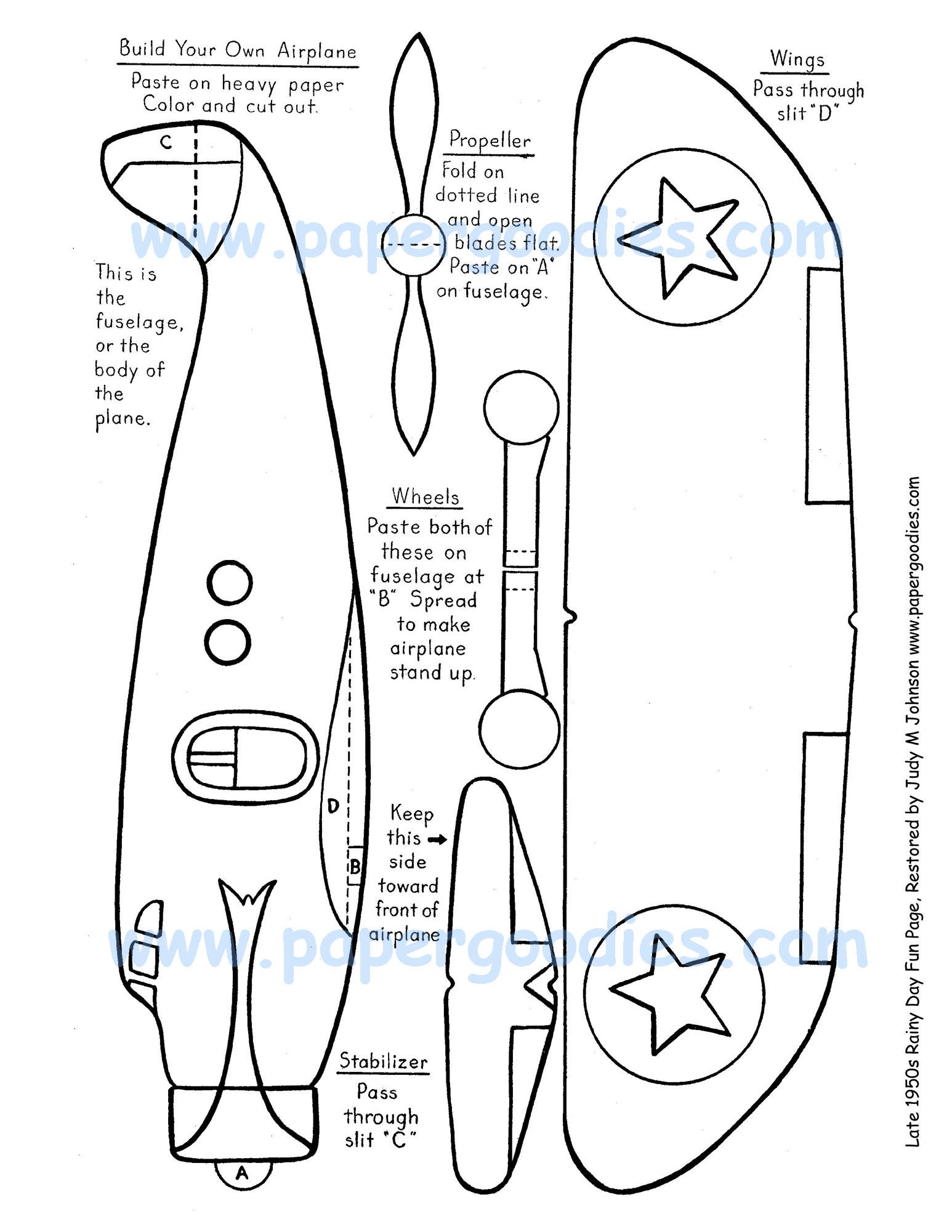Printable Plane Template