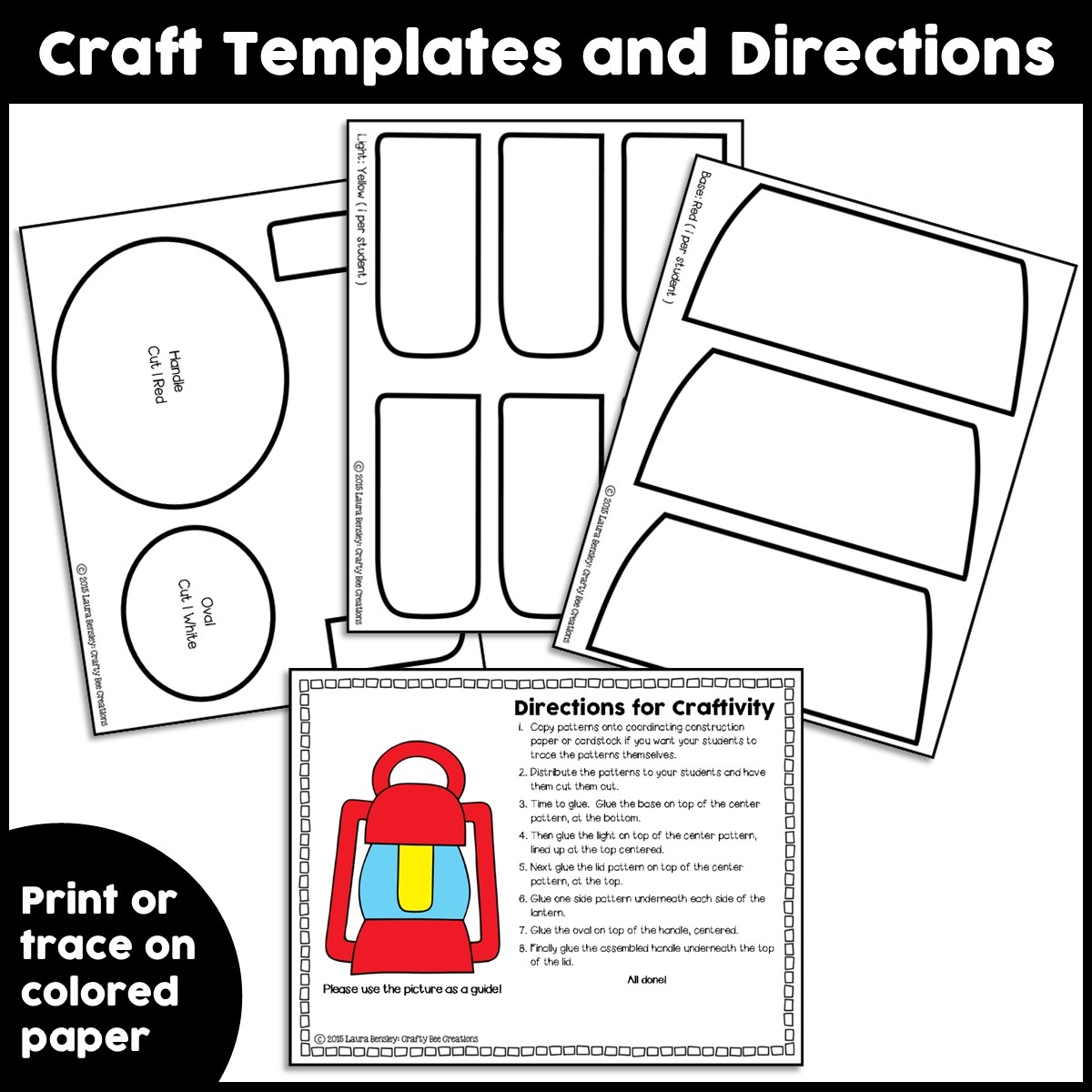 Camping Lantern Template Printable