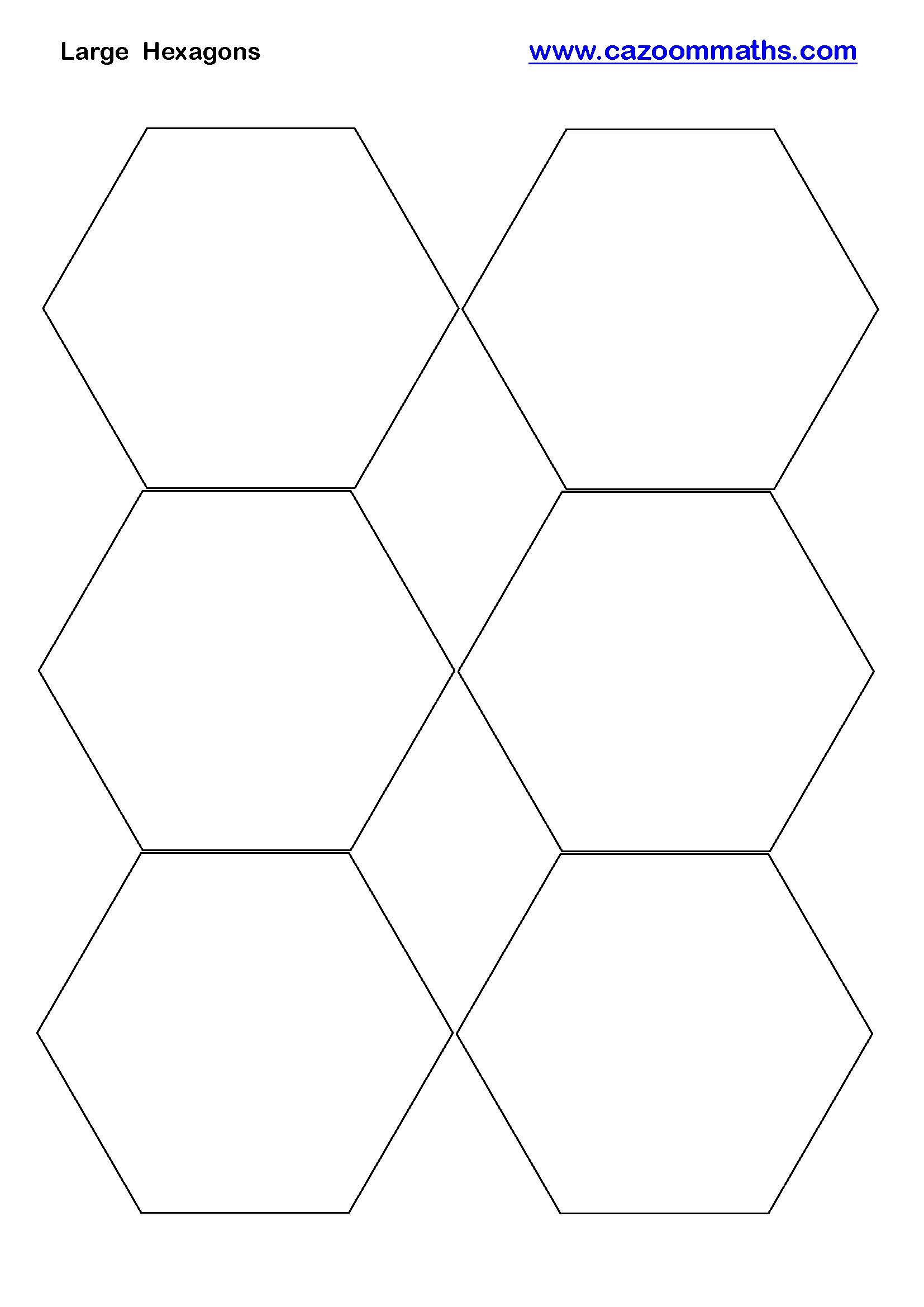 Hexagon Template Printable