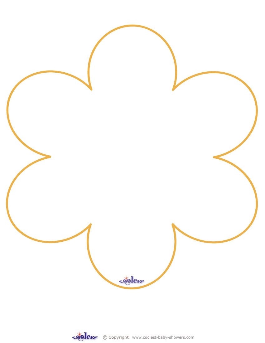 Large Printable Orange Flower Worksheets Library