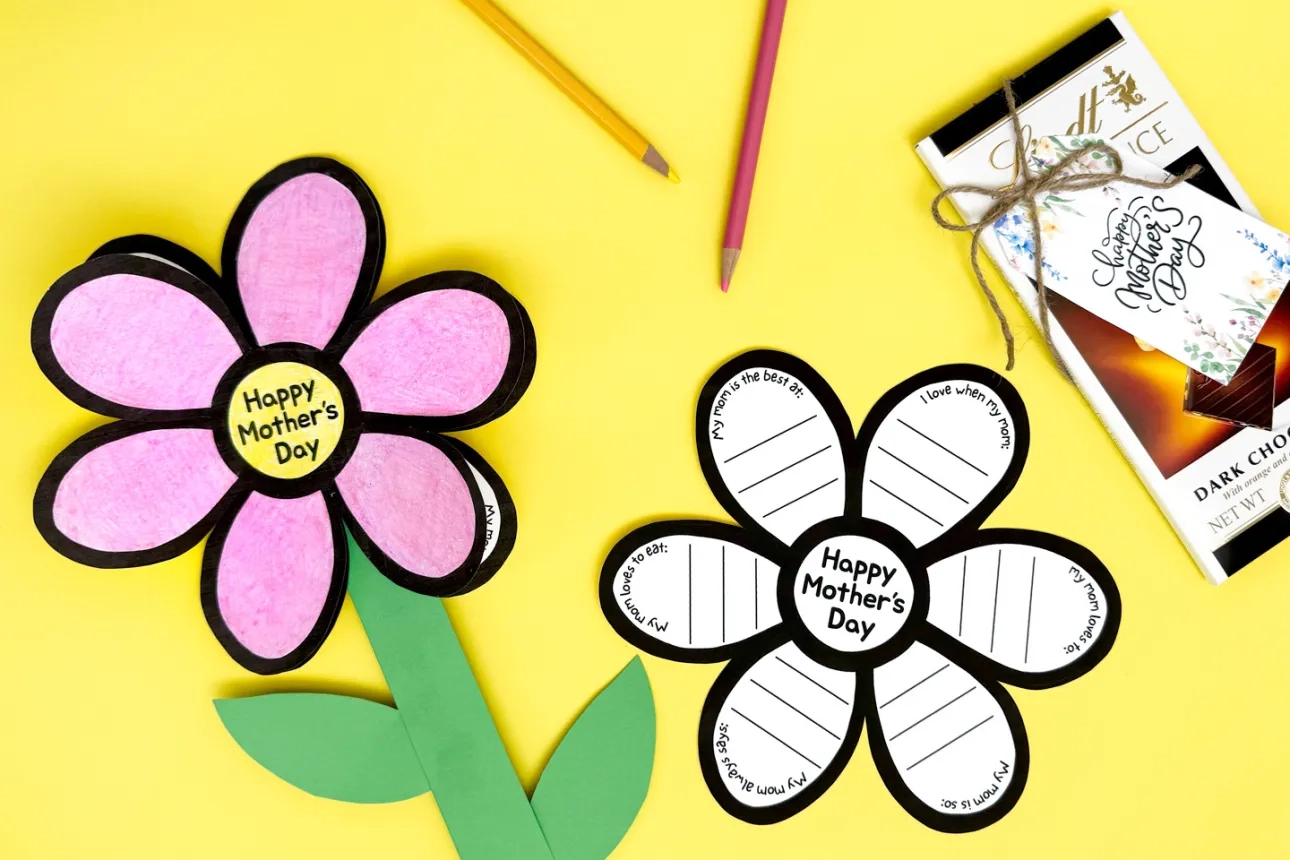 Lift the Flap Mother s Day Flower Craft Free Printable The 