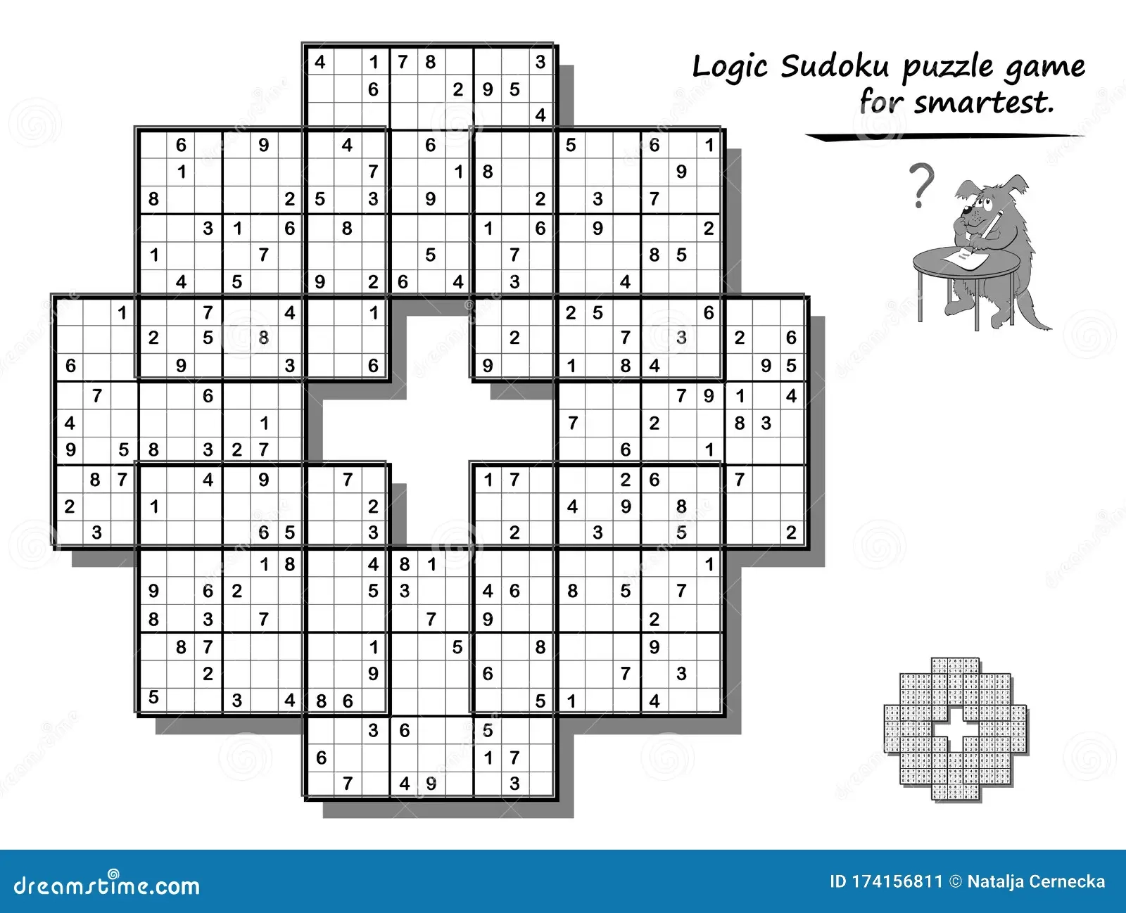 Logic Sudoku Game For Children And Adults Big Size Puzzle With 8 