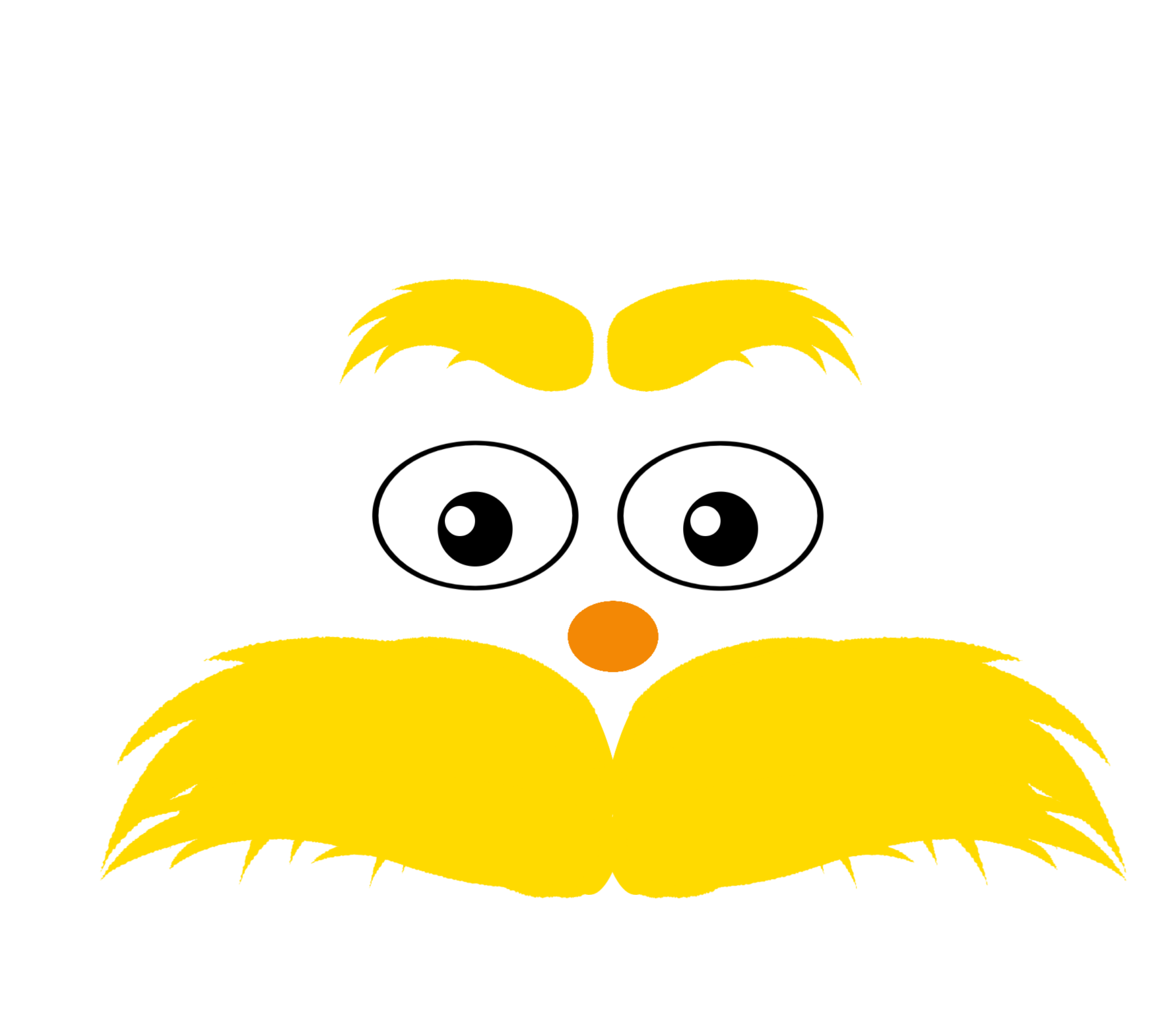 Printable Lorax Mustache And Eyebrows Template