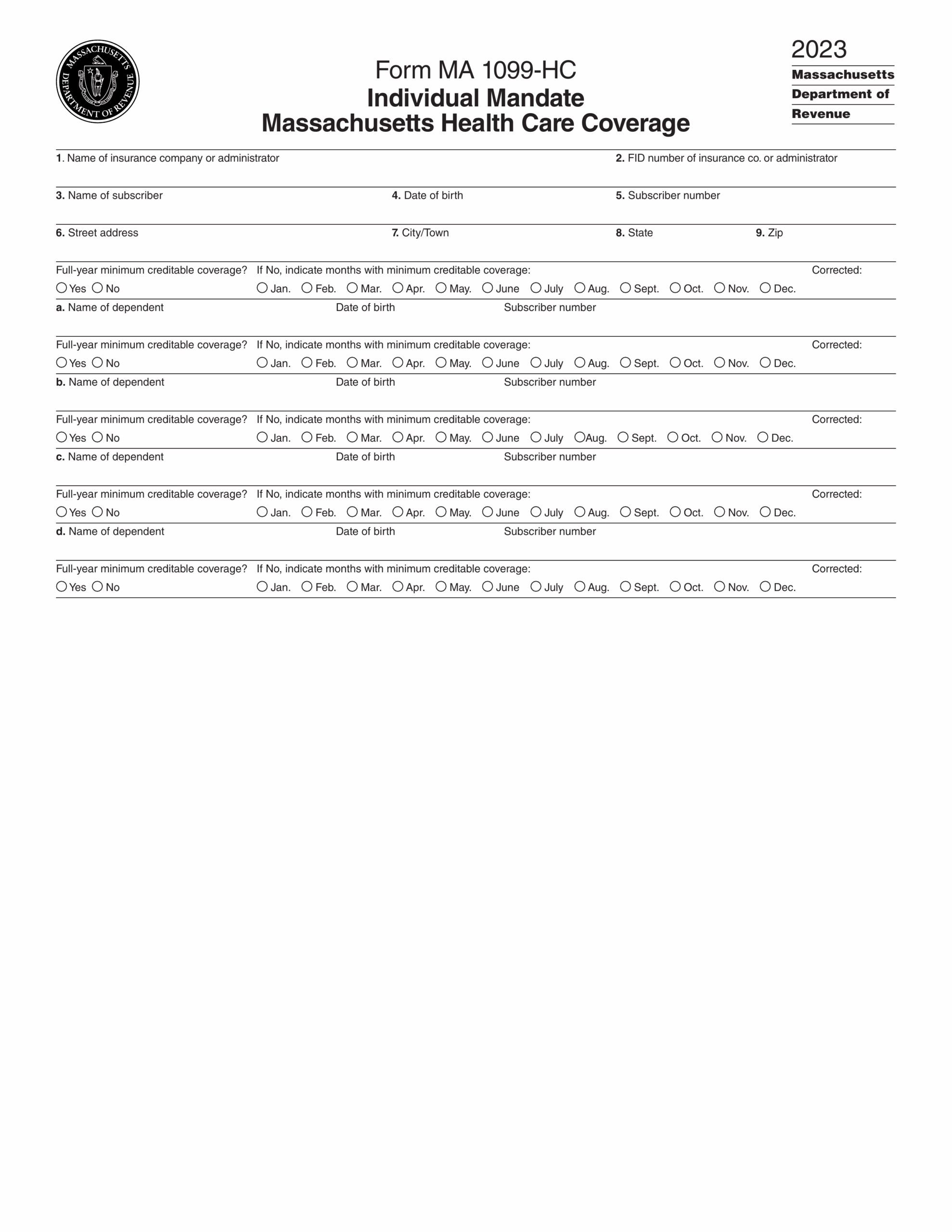 MA 1099 HC 2024 2025 How To Fill Out Form PDF Guru