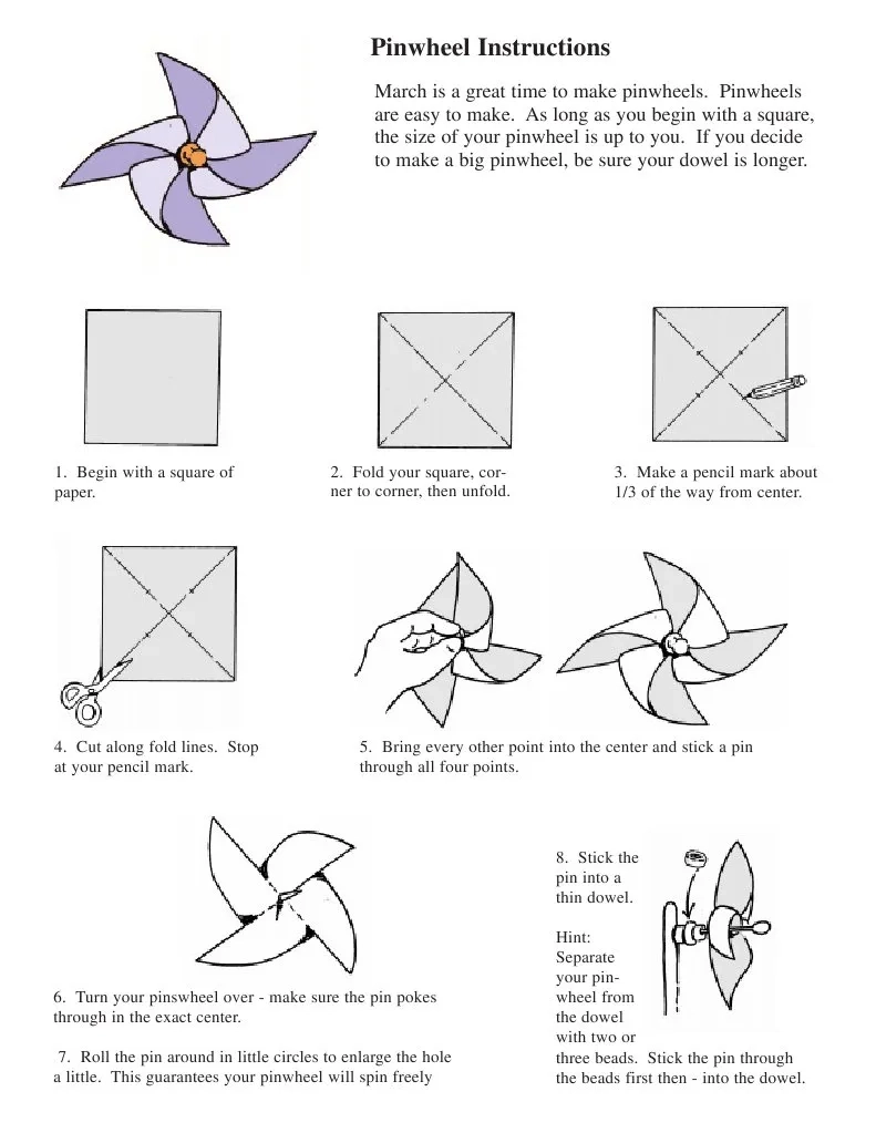 Printable Pinwheel Template