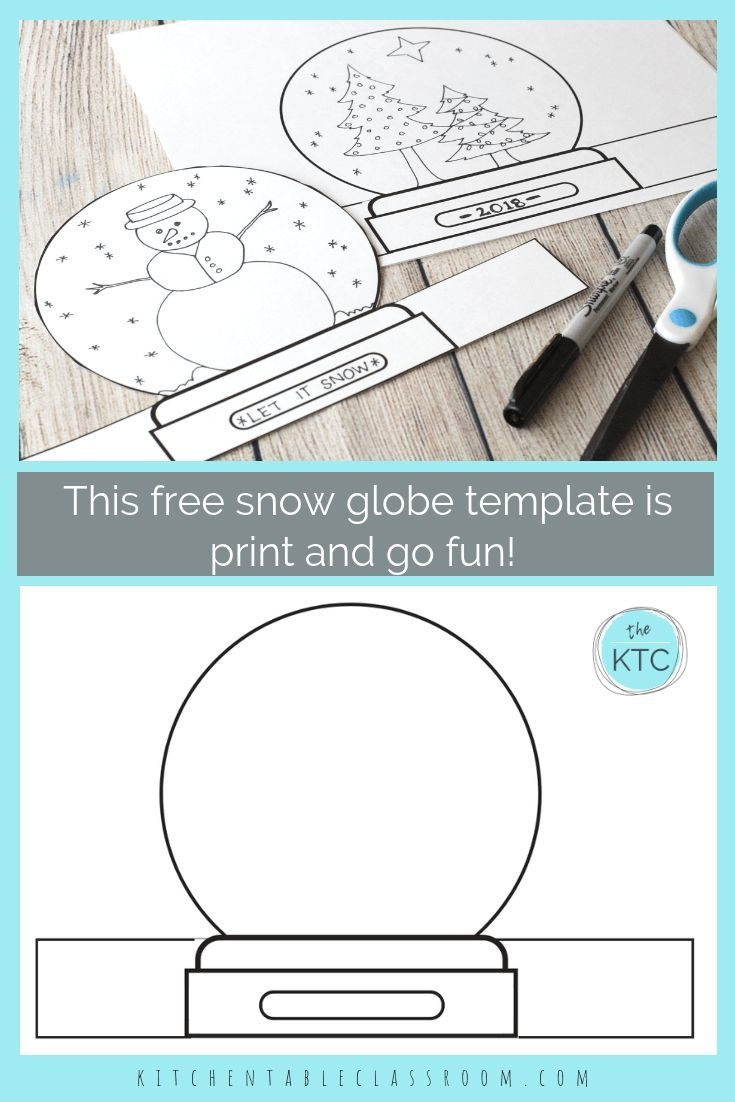 Snow Globe Printable Template
