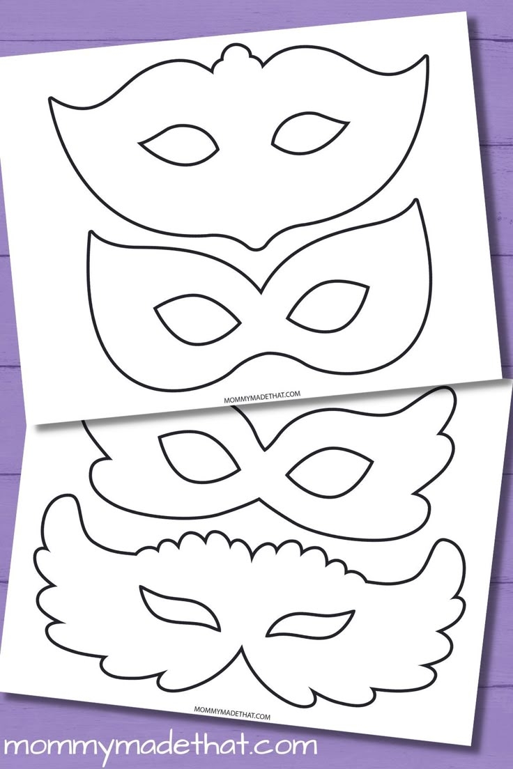 Printable Masquerade Mask Template