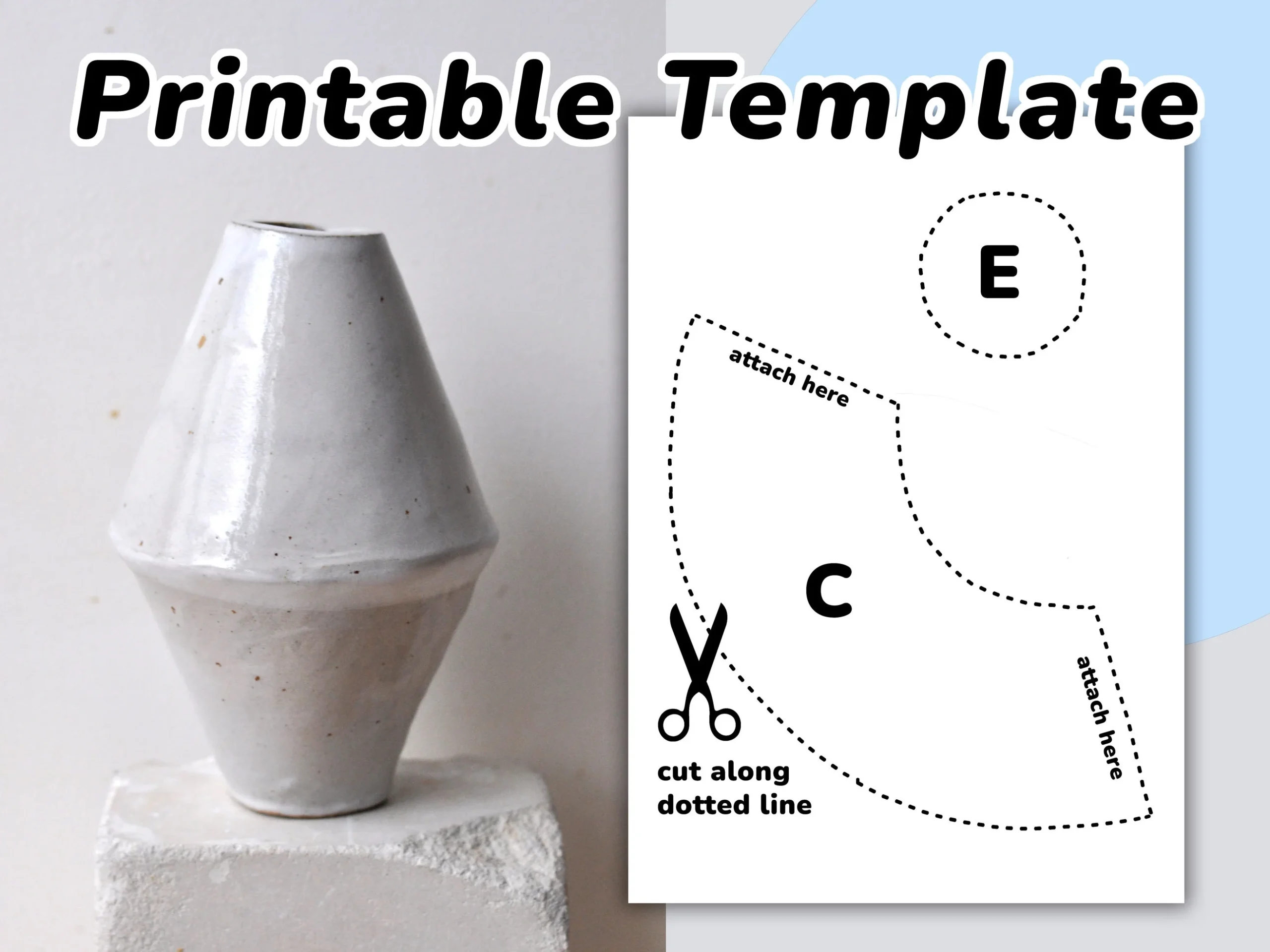 Minimal Vase Slab Pottery Template Keramikwerkzeug Etsy de