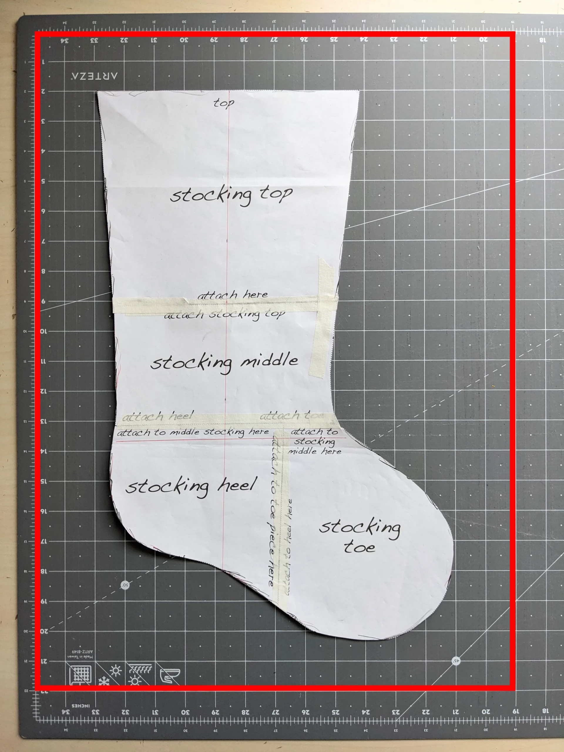 Christmas Stocking Template Printable Free