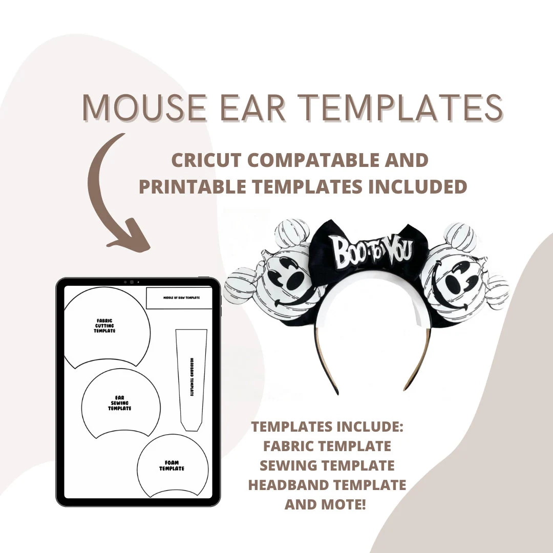 Mouse Ear Template Bundle DIY Headband amp Bow cricut printable Digital Download Etsy