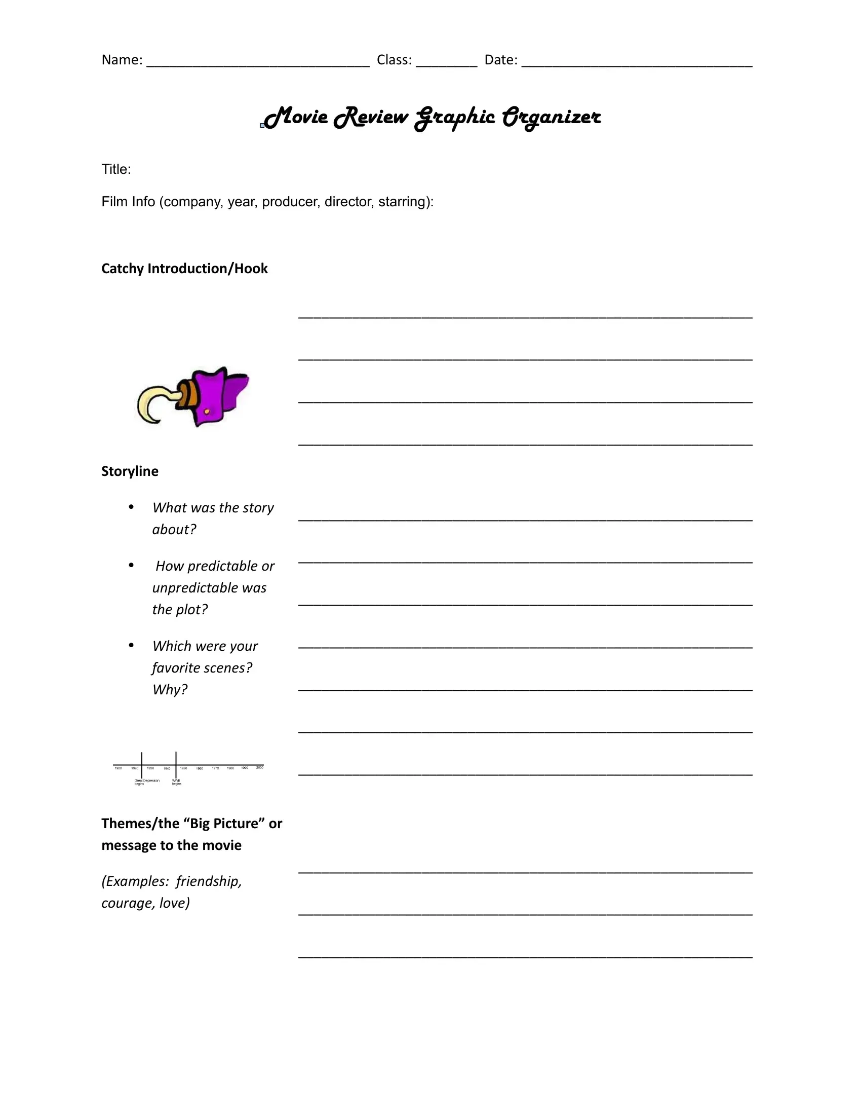 Printable Movie Review Template Pdf