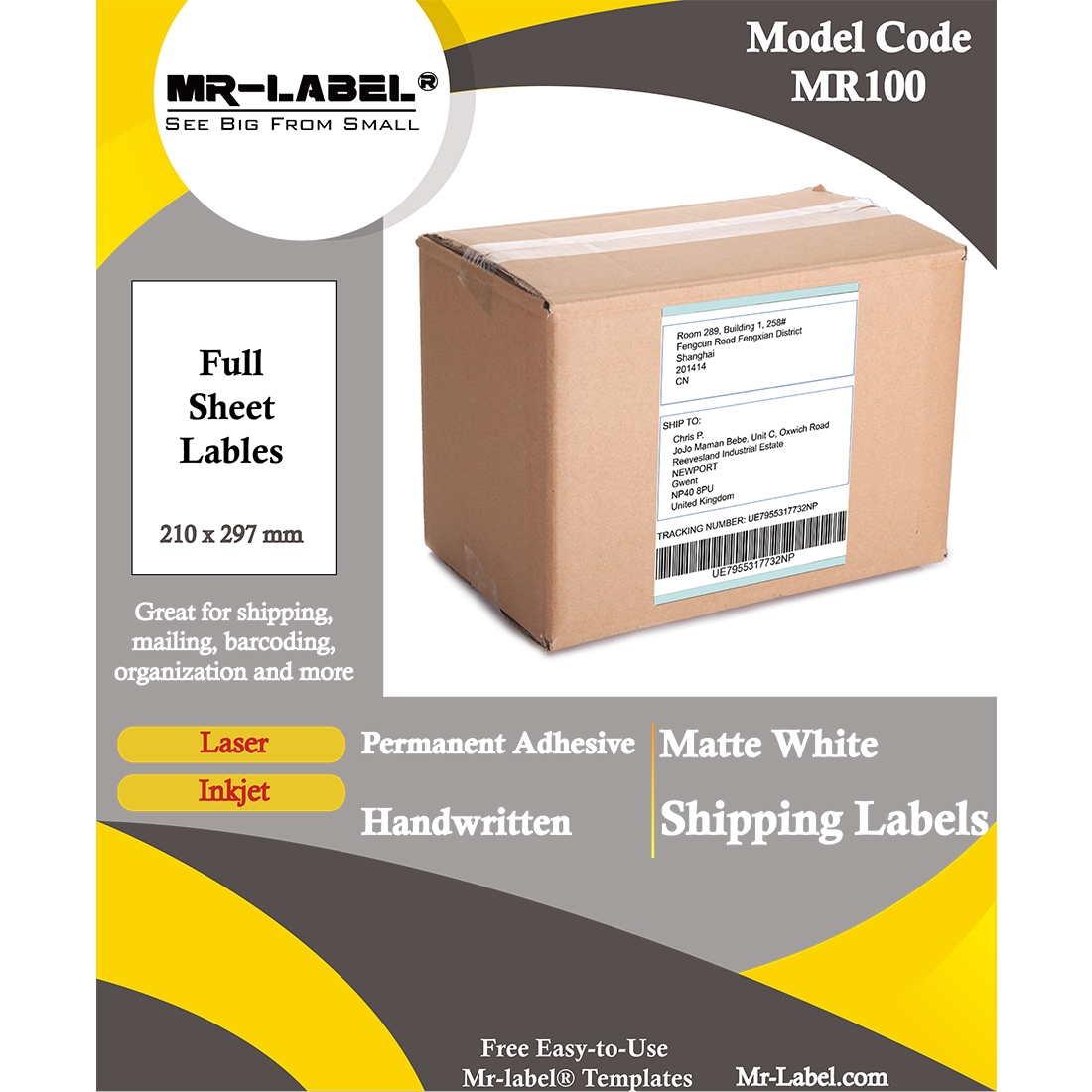 MR Label White Parcel Shipping Labels For Packages Parcels 
