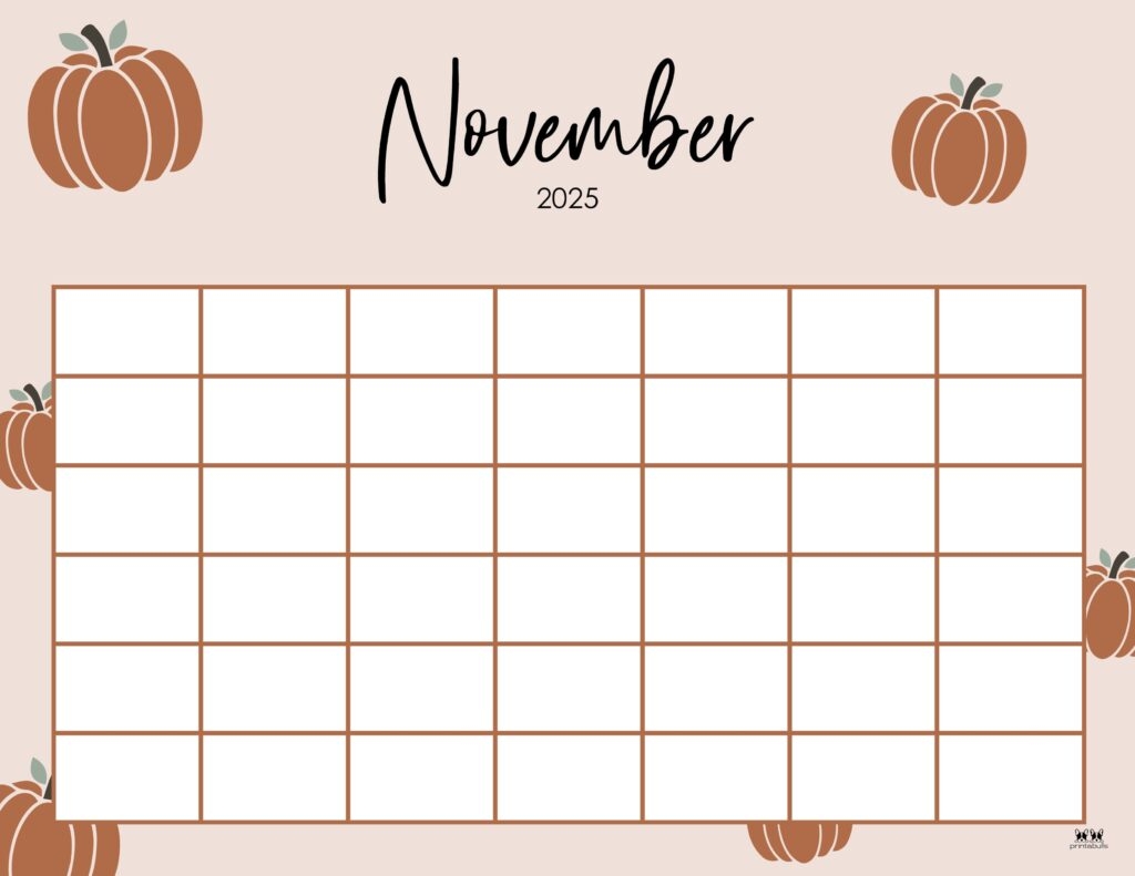 Printable November Calendar Template