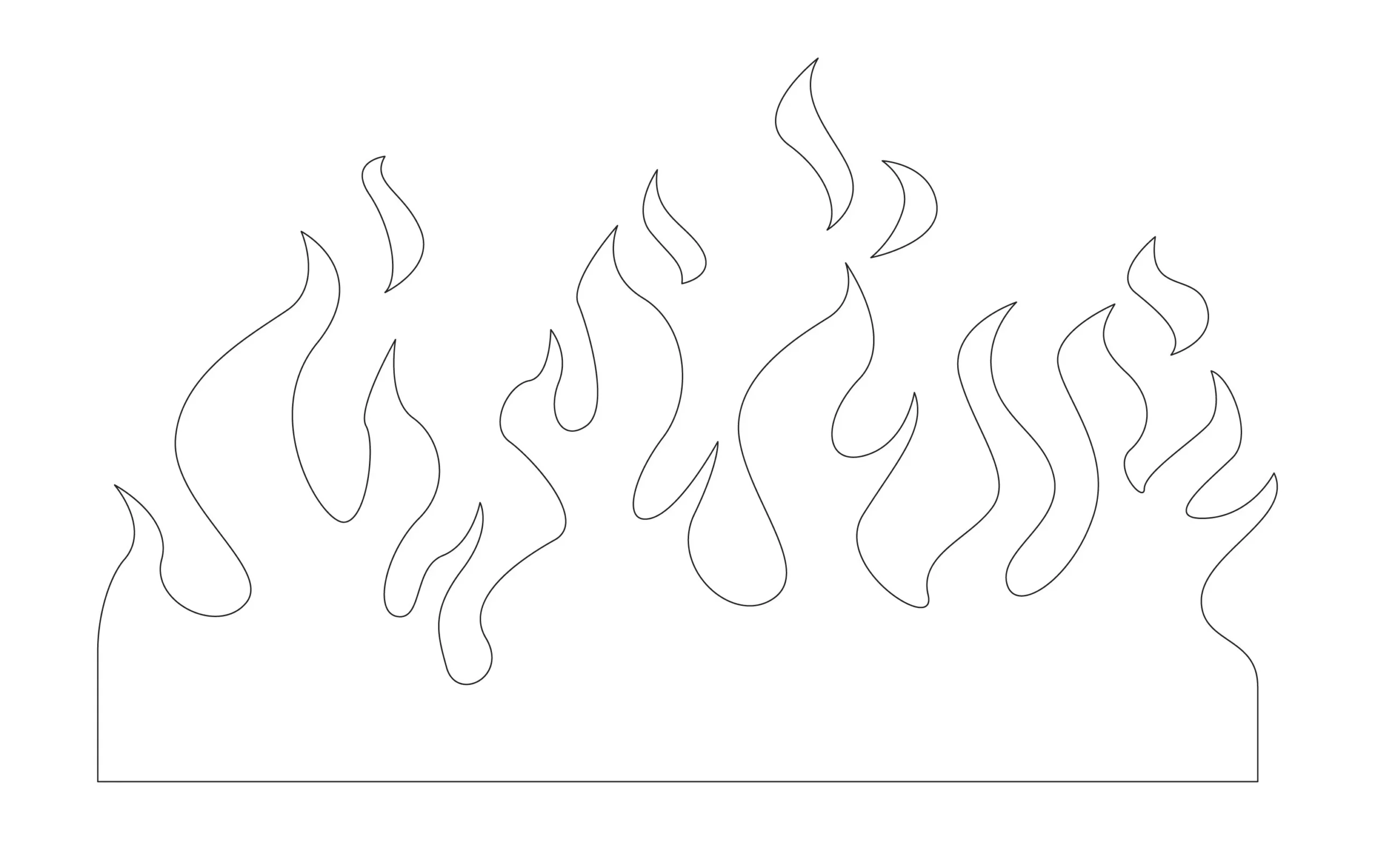 Outline Flame Template Event Program Template