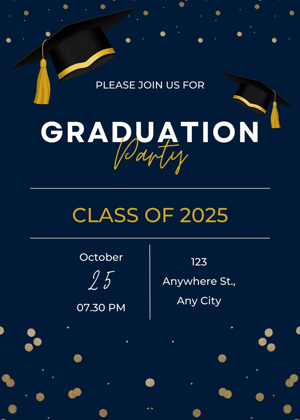 Page 4 Free Custom Printable Graduation Invitation Templates Canva