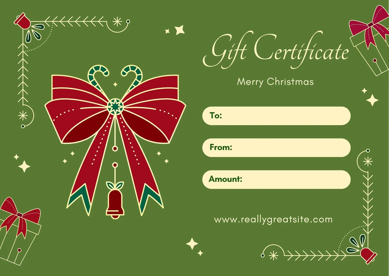 Page 4 Free Printable Custom Christmas Gift Certificate 
