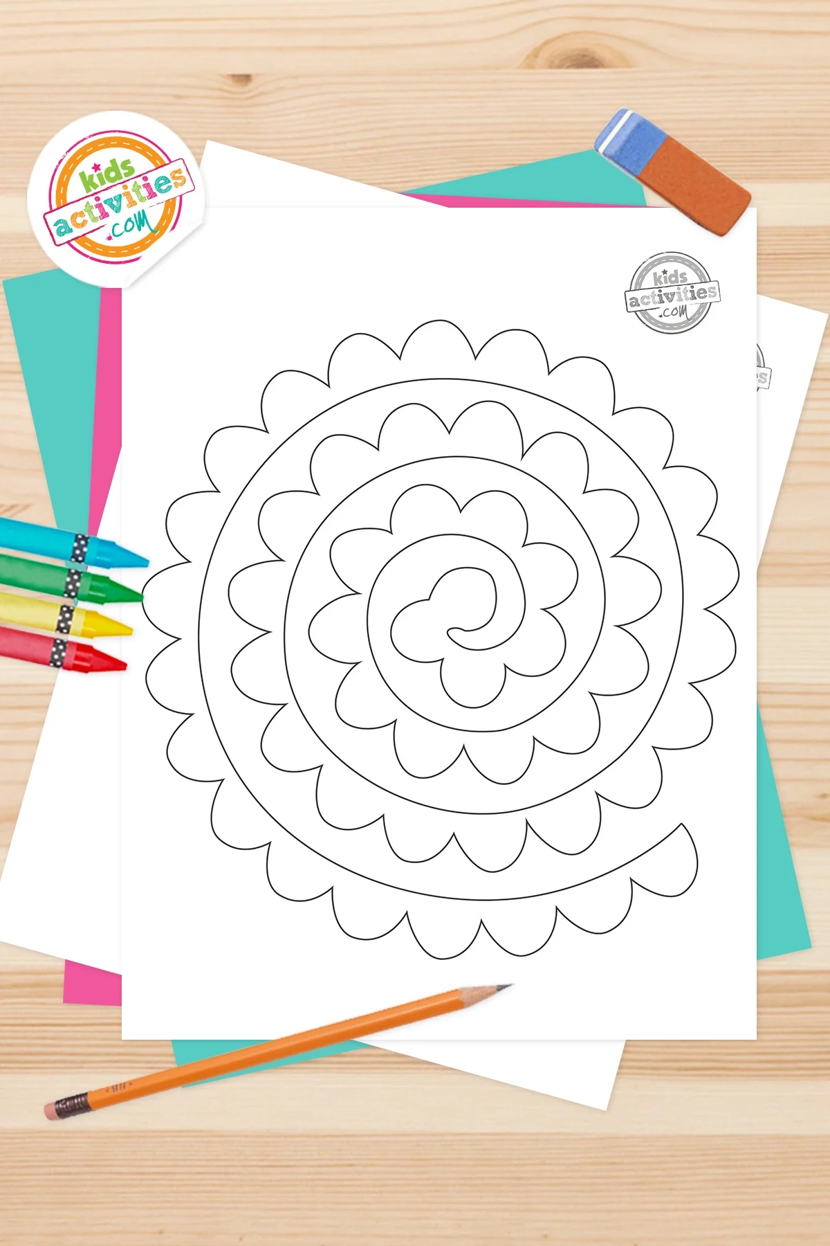 Paper Rose Template Printable