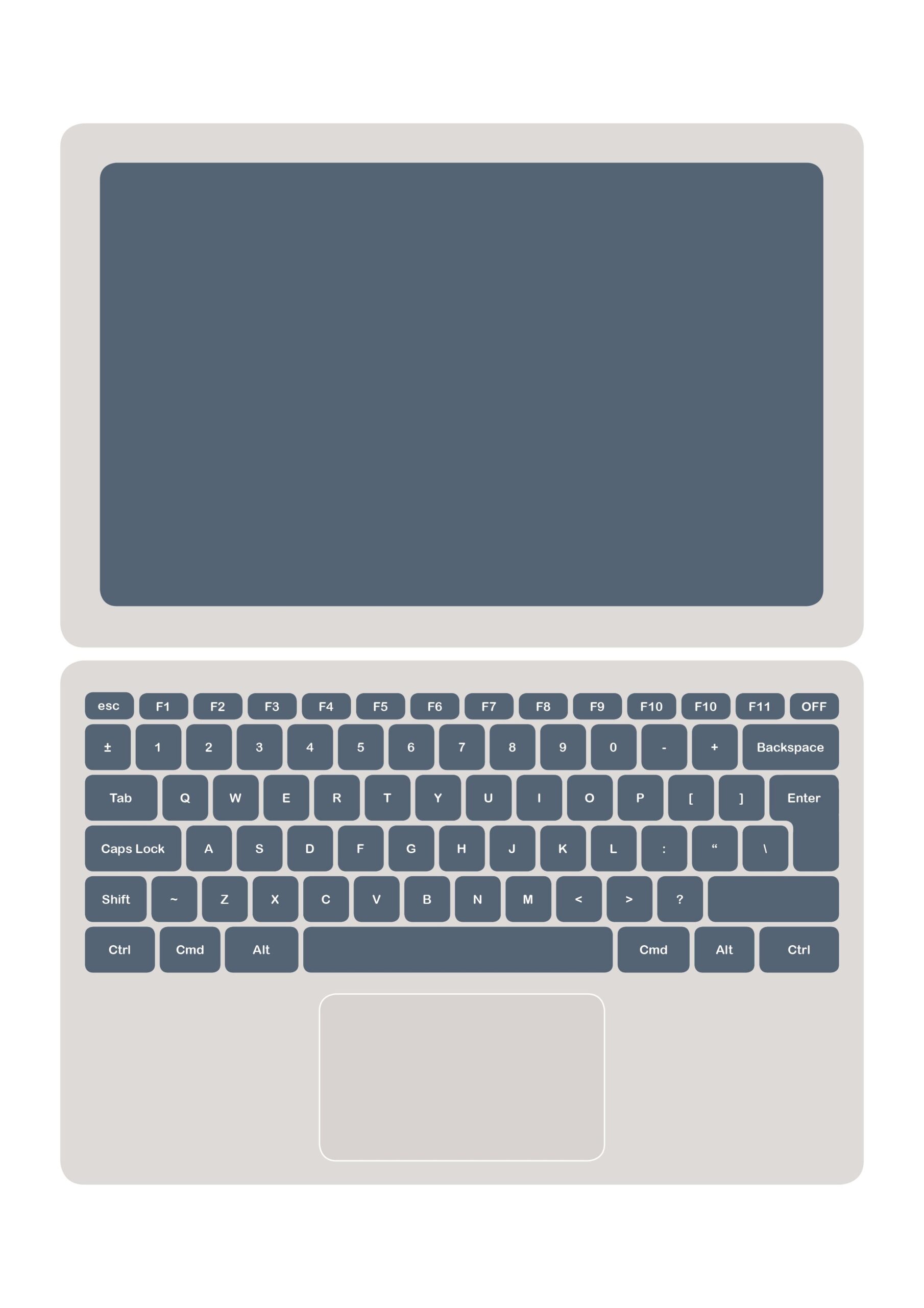 Printable Computer Template