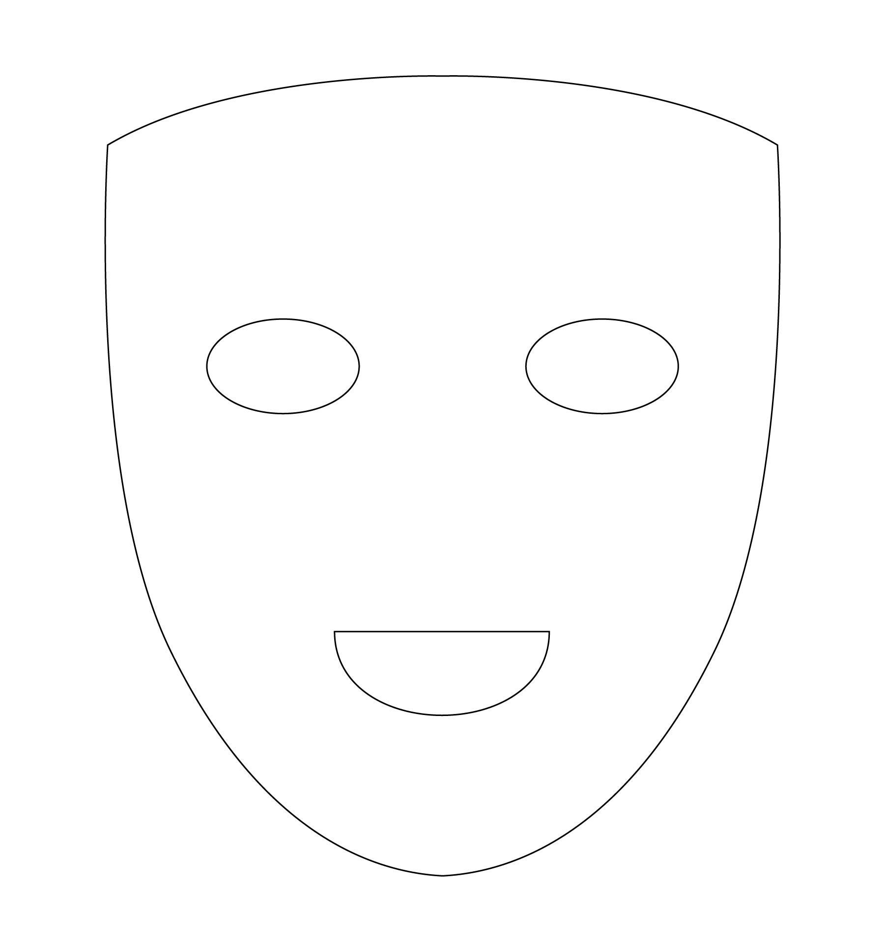 Plain Masks Templates 10 Free PDF Printables Printablee