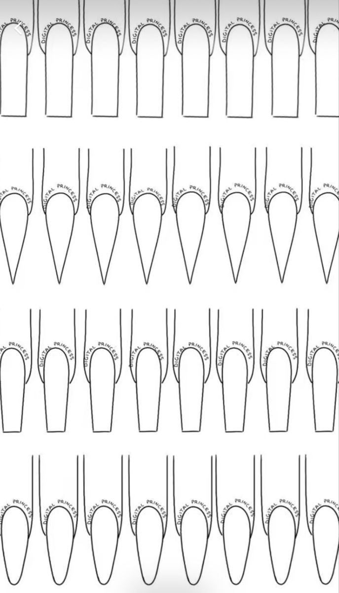 Printable Blank Nail Template