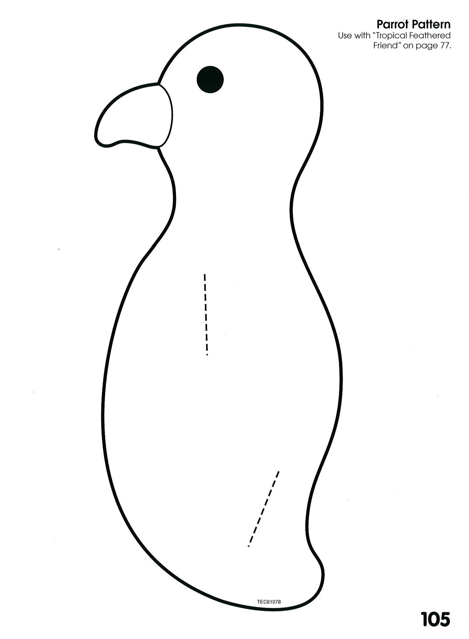 Preschool Parrot Craft Template