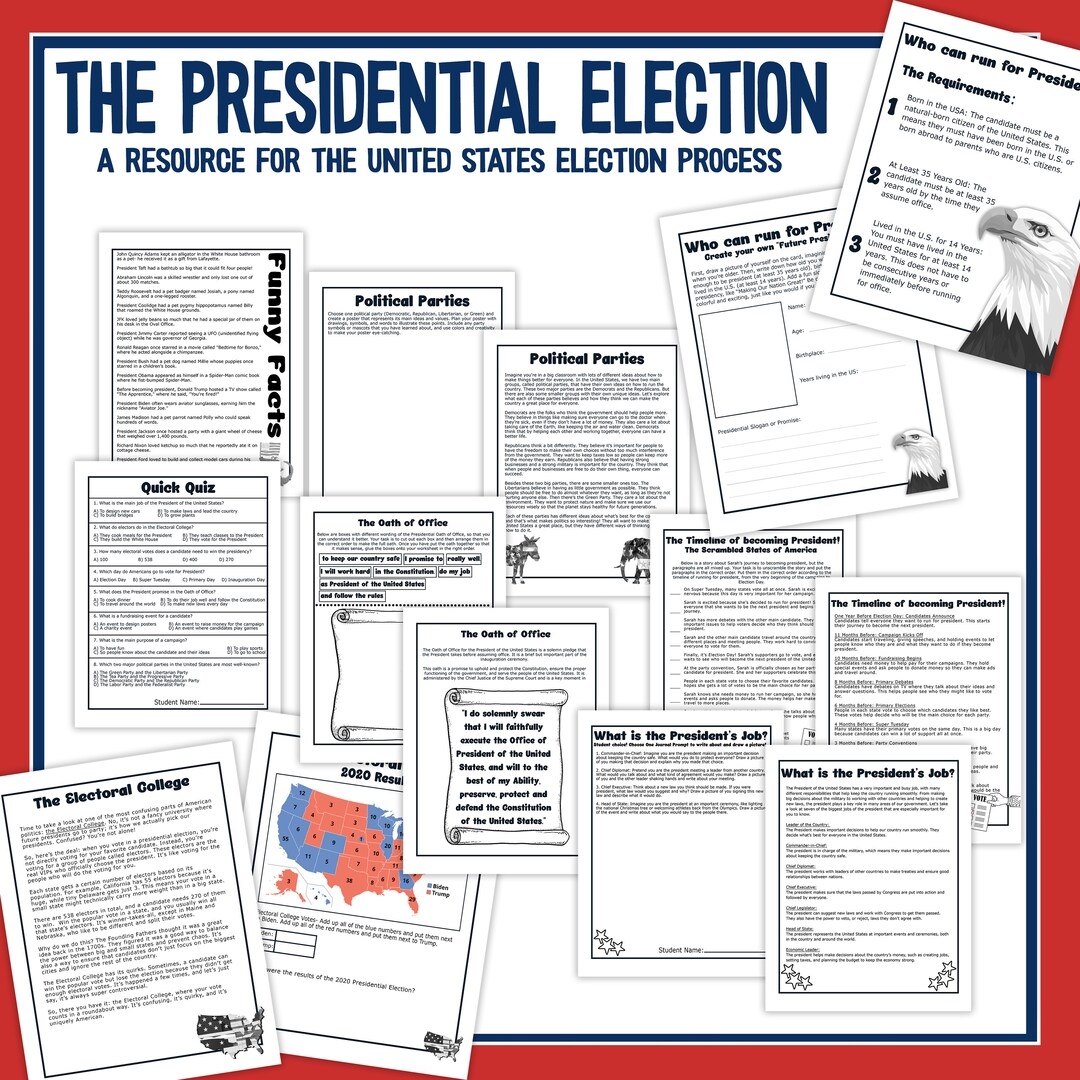 Presidential Election Day amp Electoral Process 2025 Elementary US 